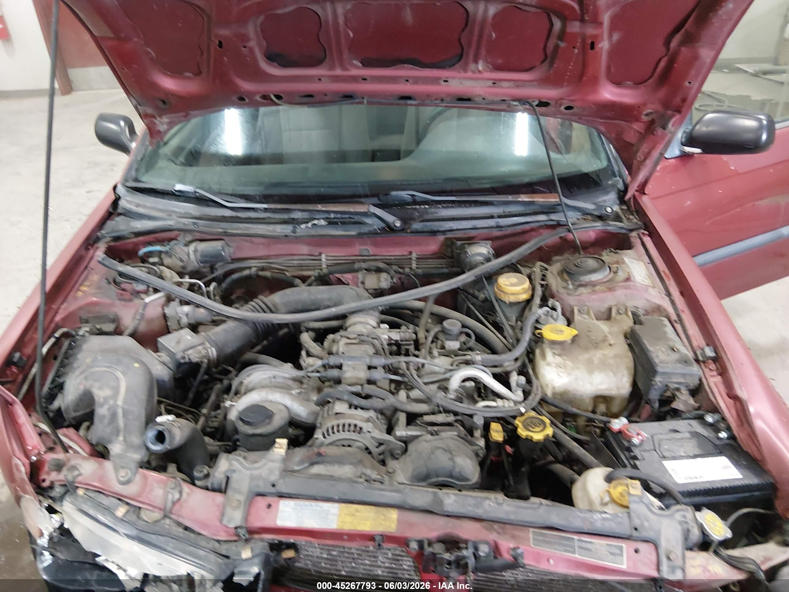 1996 Subaru Legacy L Red vin: 4S3BK4353T7304081