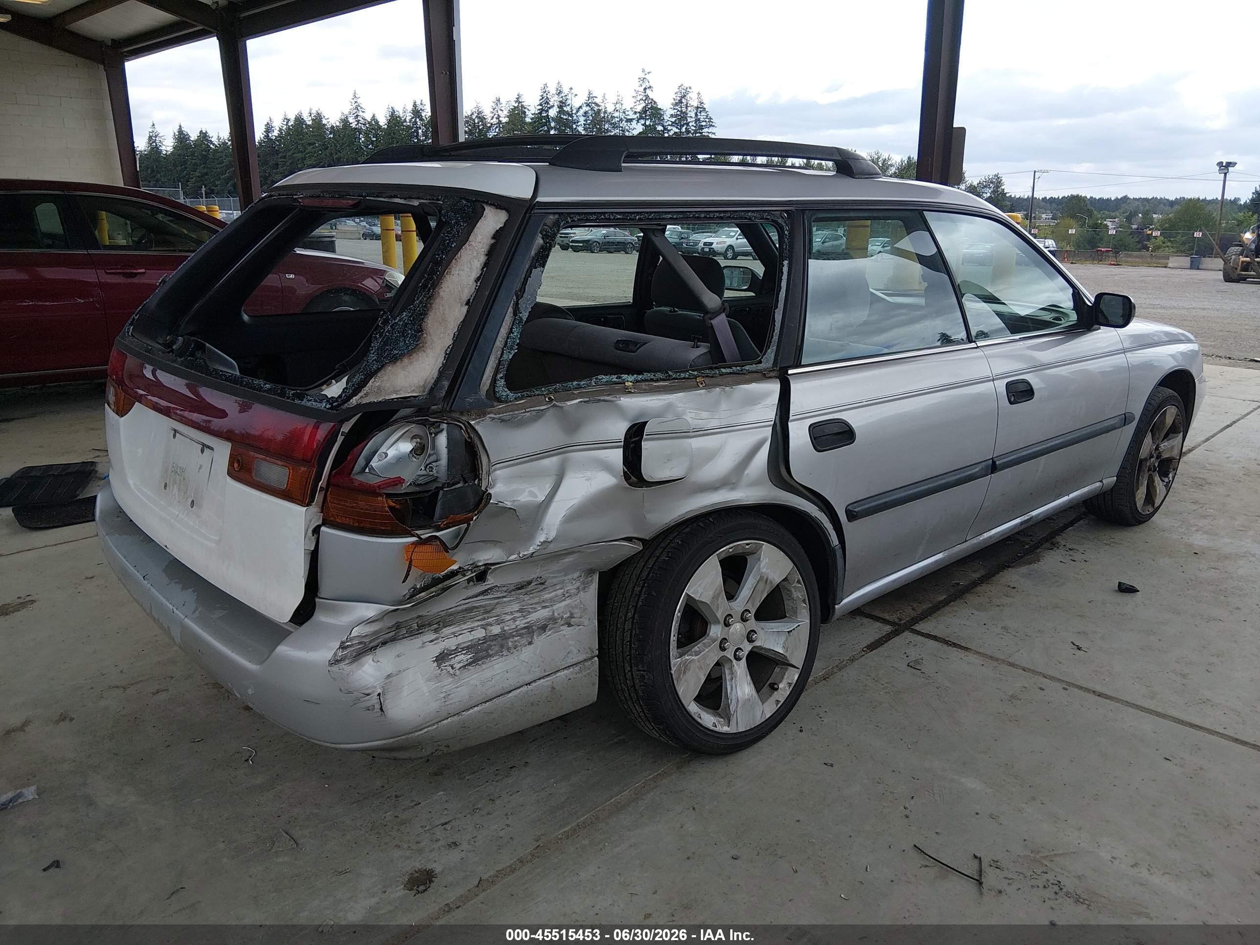 1997 Subaru Legacy L/postal Right-hand Drive Silver vin: 4S3BK4353V7309624