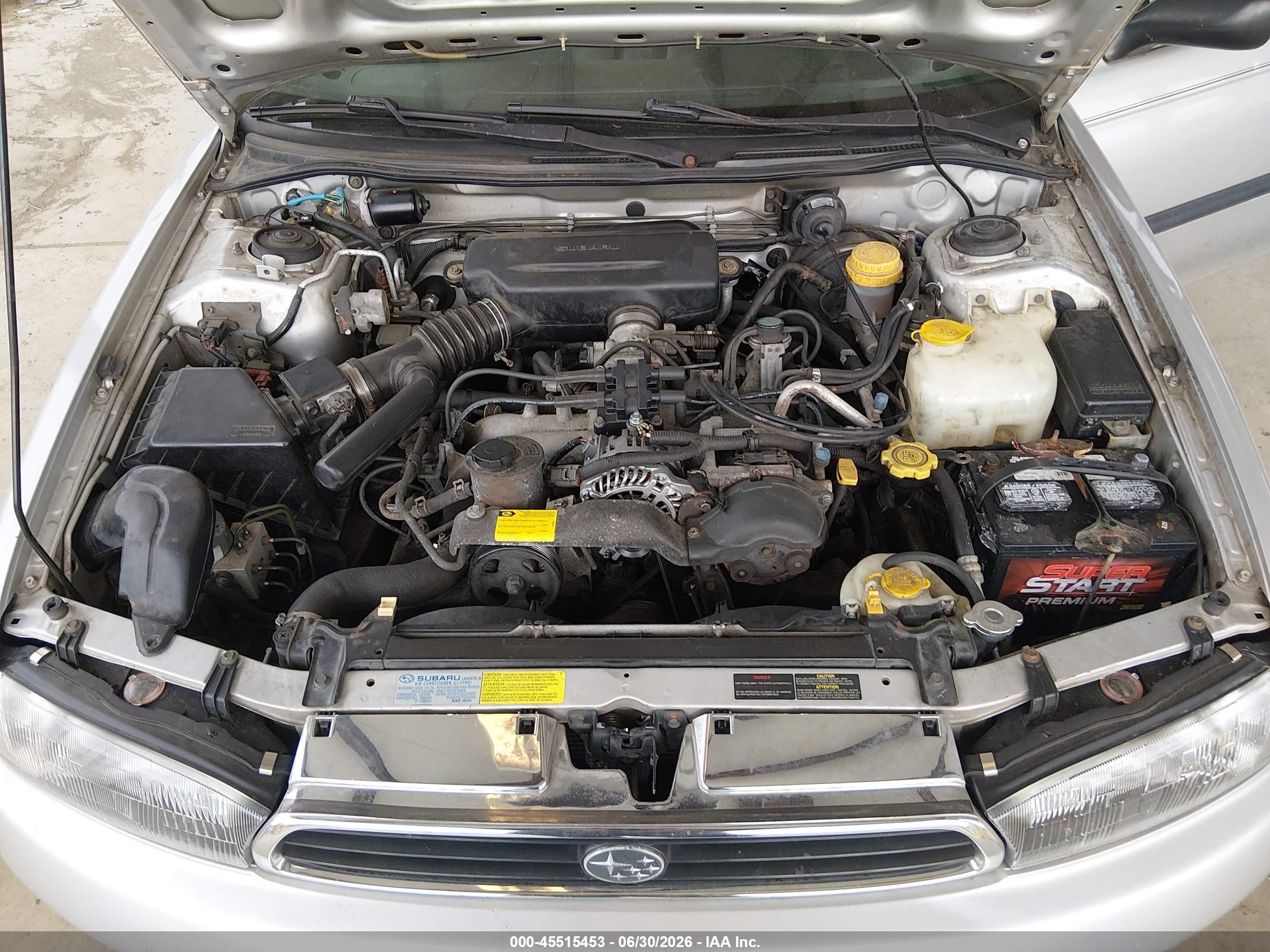 1997 Subaru Legacy L/postal Right-hand Drive Silver vin: 4S3BK4353V7309624