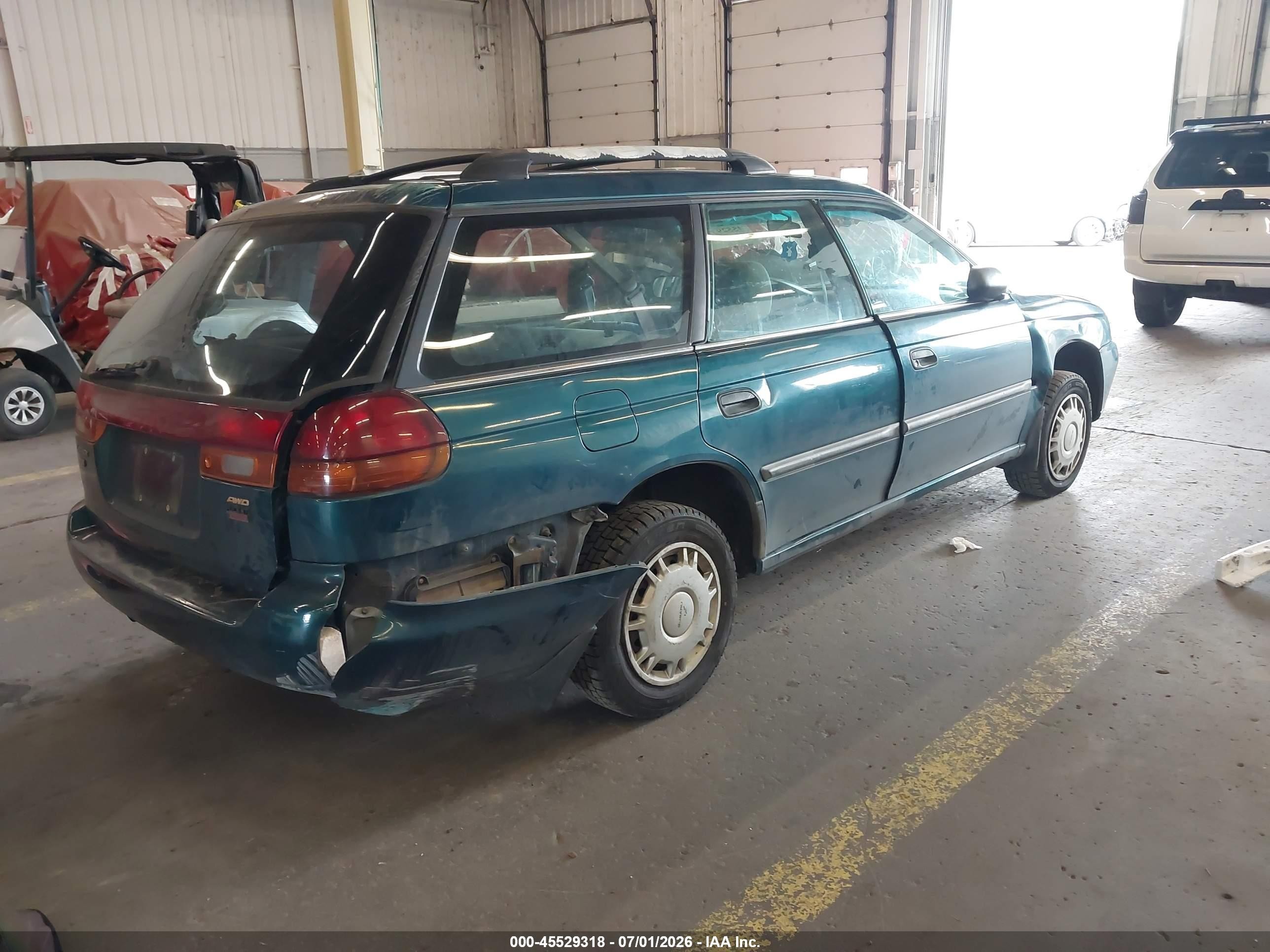 1996 Subaru Legacy L Green vin: 4S3BK4355T7311114