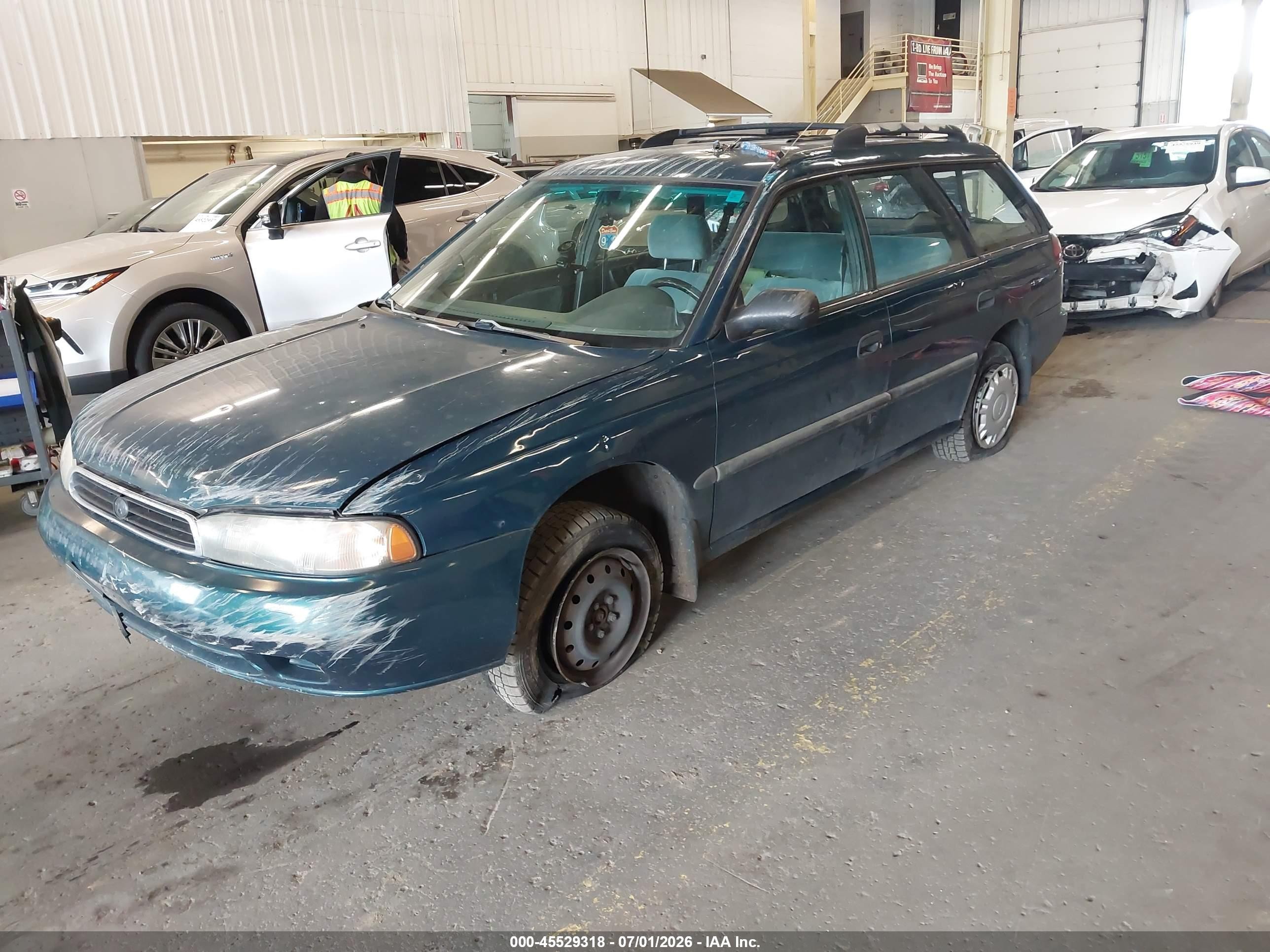 1996 Subaru Legacy L Green vin: 4S3BK4355T7311114