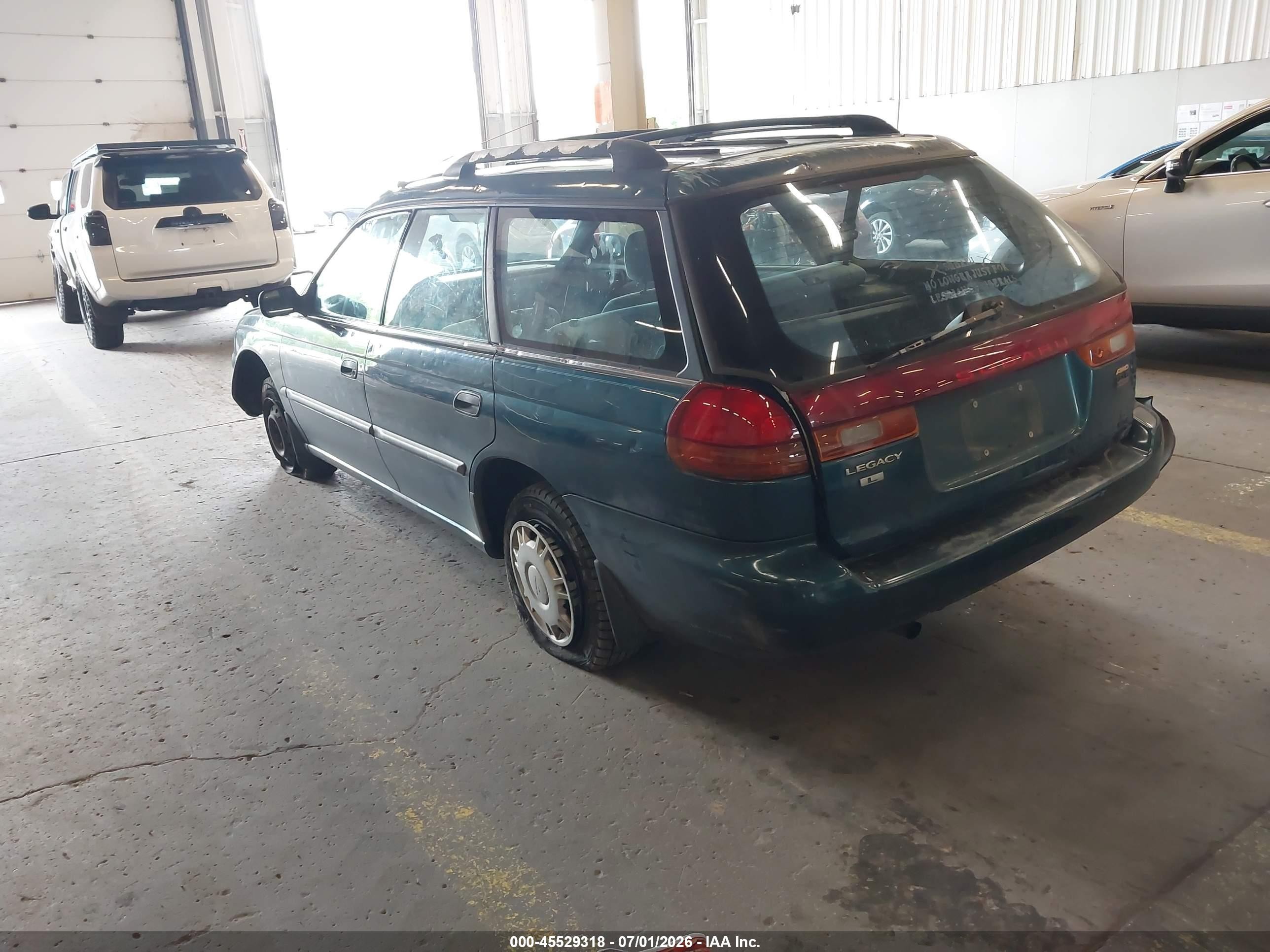 1996 Subaru Legacy L Green vin: 4S3BK4355T7311114