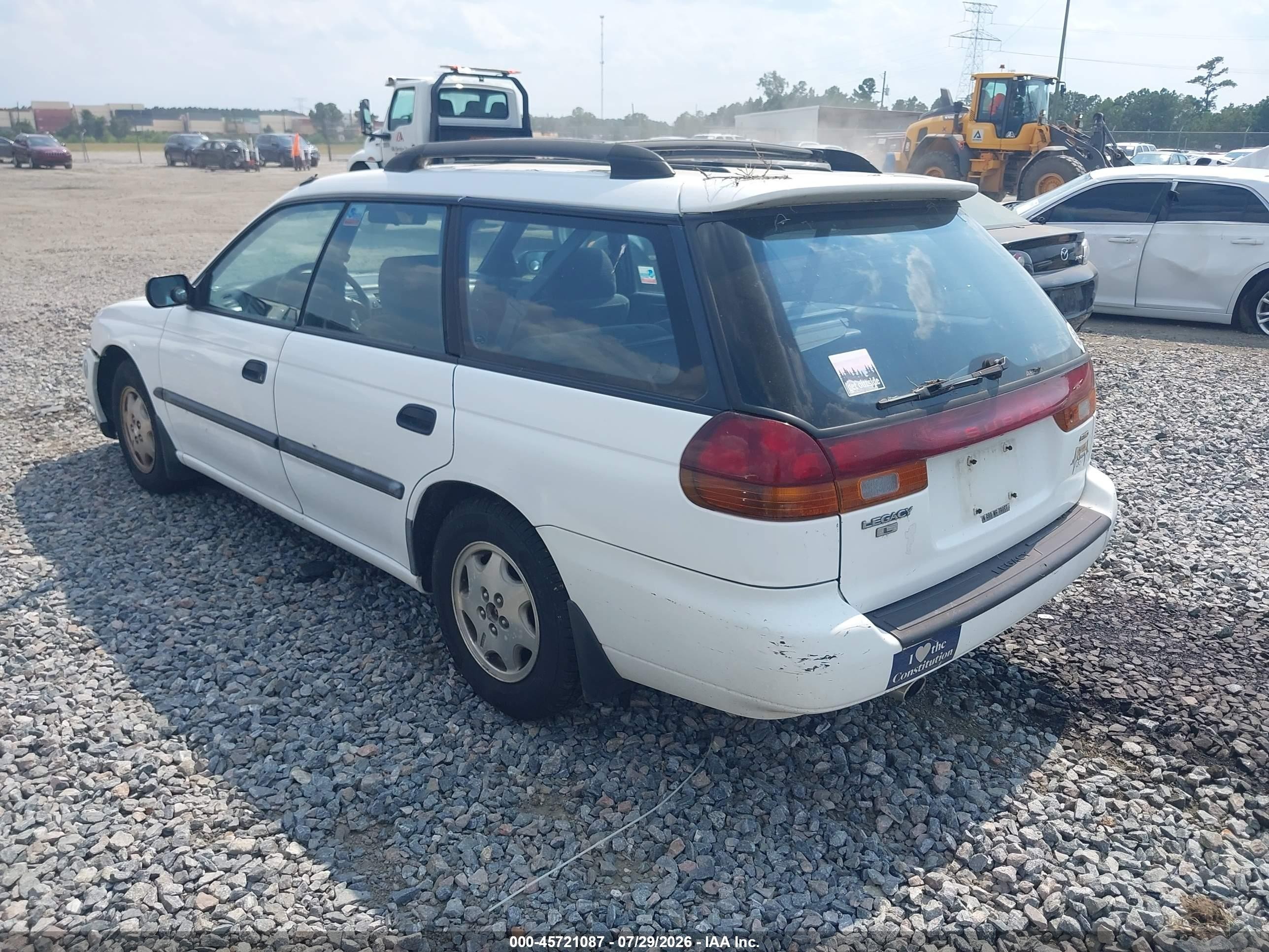 1998 Subaru Legacy L/right Hand Postal Drive White vin: 4S3BK4355W7311540