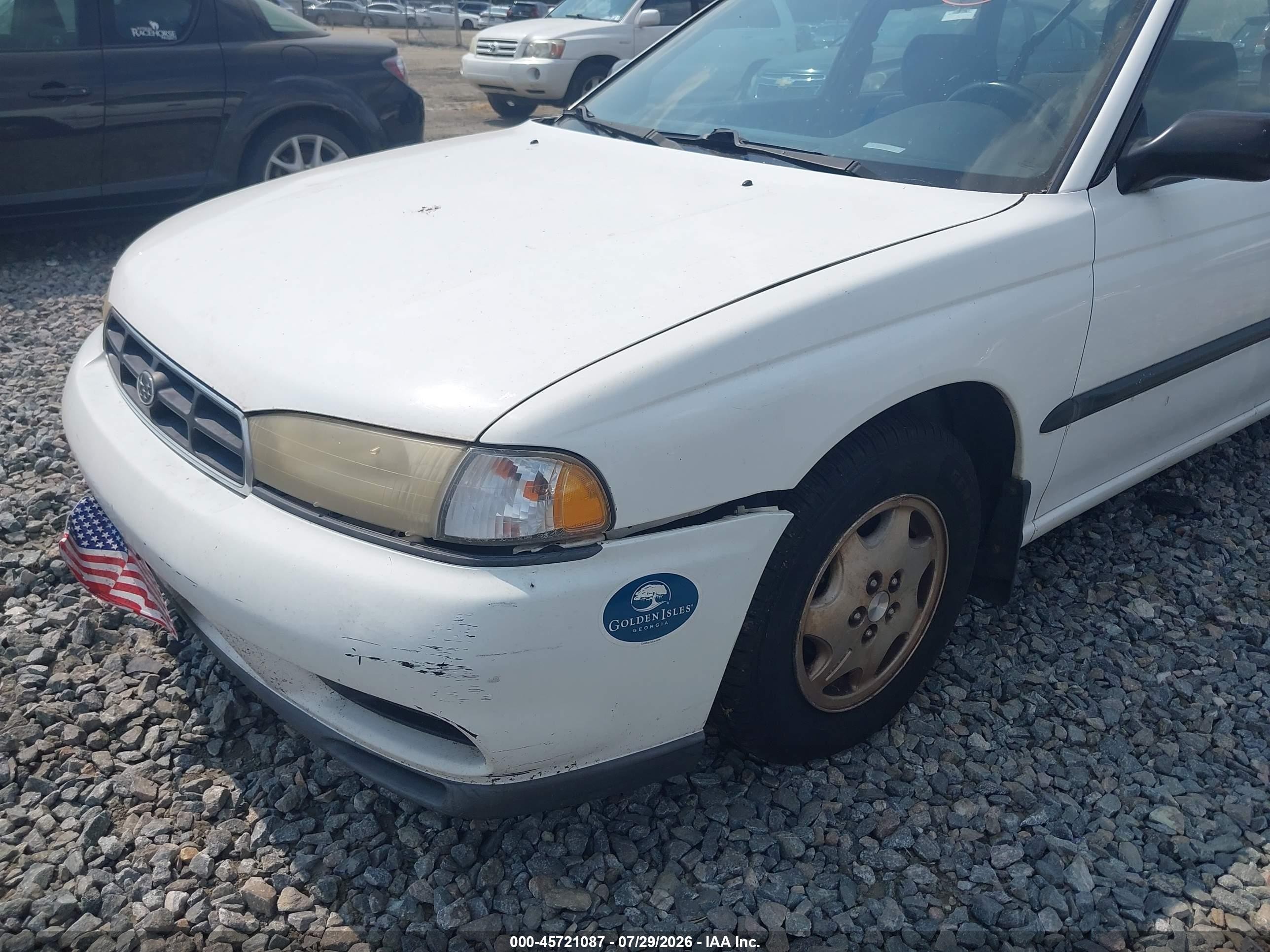 1998 Subaru Legacy L/right Hand Postal Drive White vin: 4S3BK4355W7311540