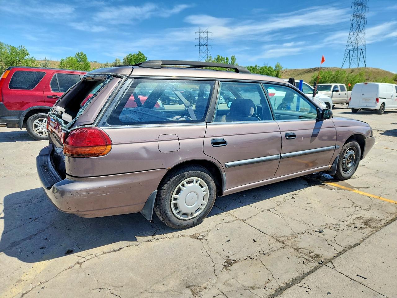 1996 Subaru Legacy L Brown vin: 4S3BK4356T7319643