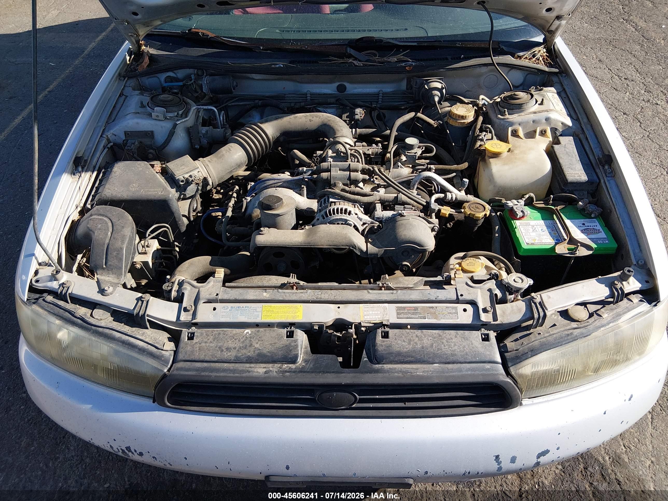 1996 Subaru Legacy L Silver vin: 4S3BK4356T7937528