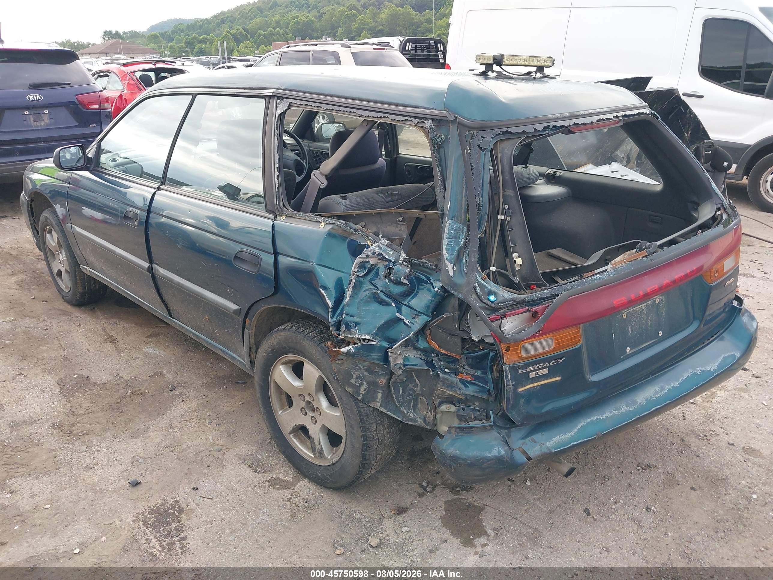 1998 Subaru Legacy Right Hand Postal Drive Green vin: 4S3BK4950W8316159