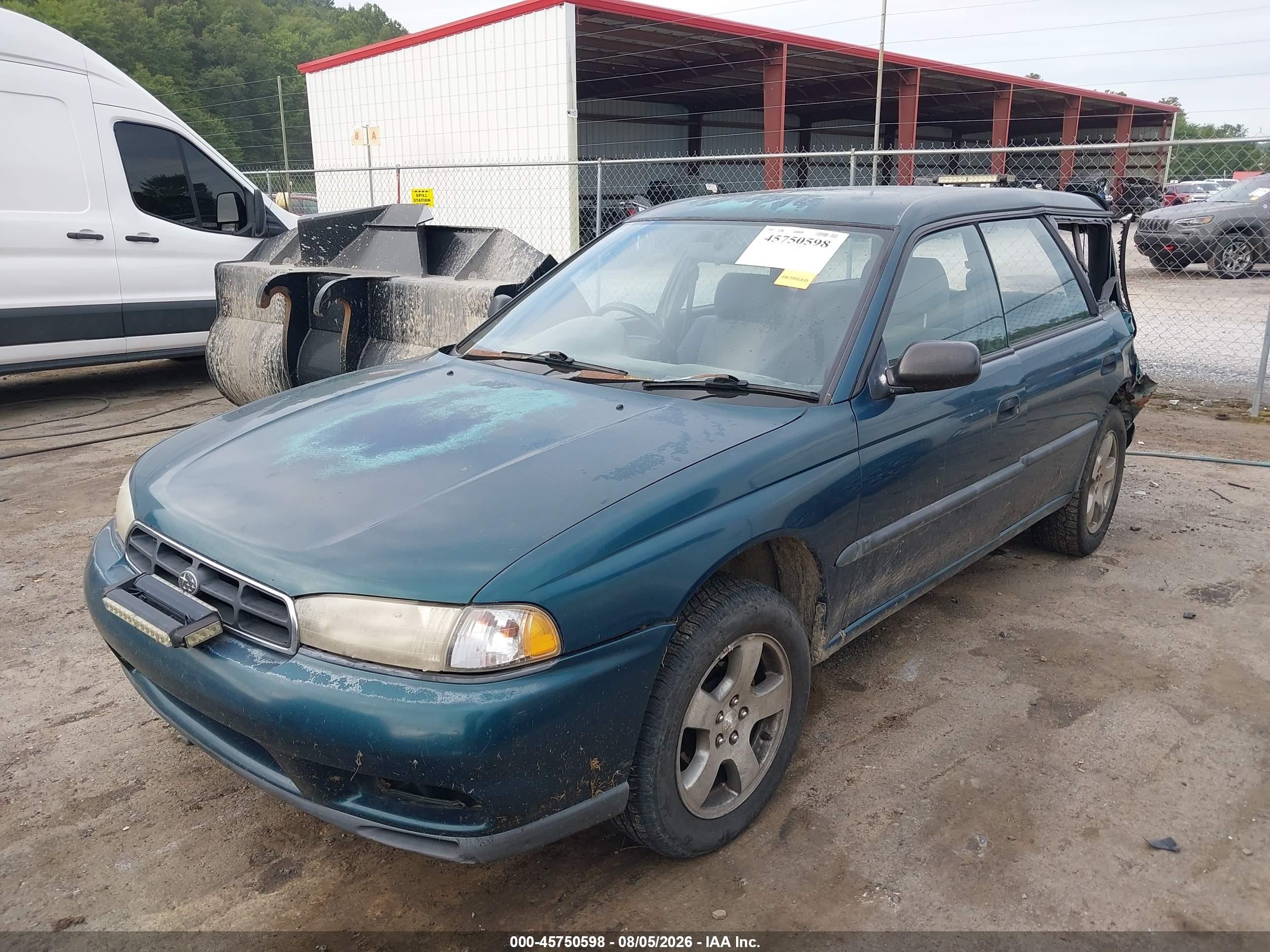 1998 Subaru Legacy Right Hand Postal Drive Green vin: 4S3BK4950W8316159