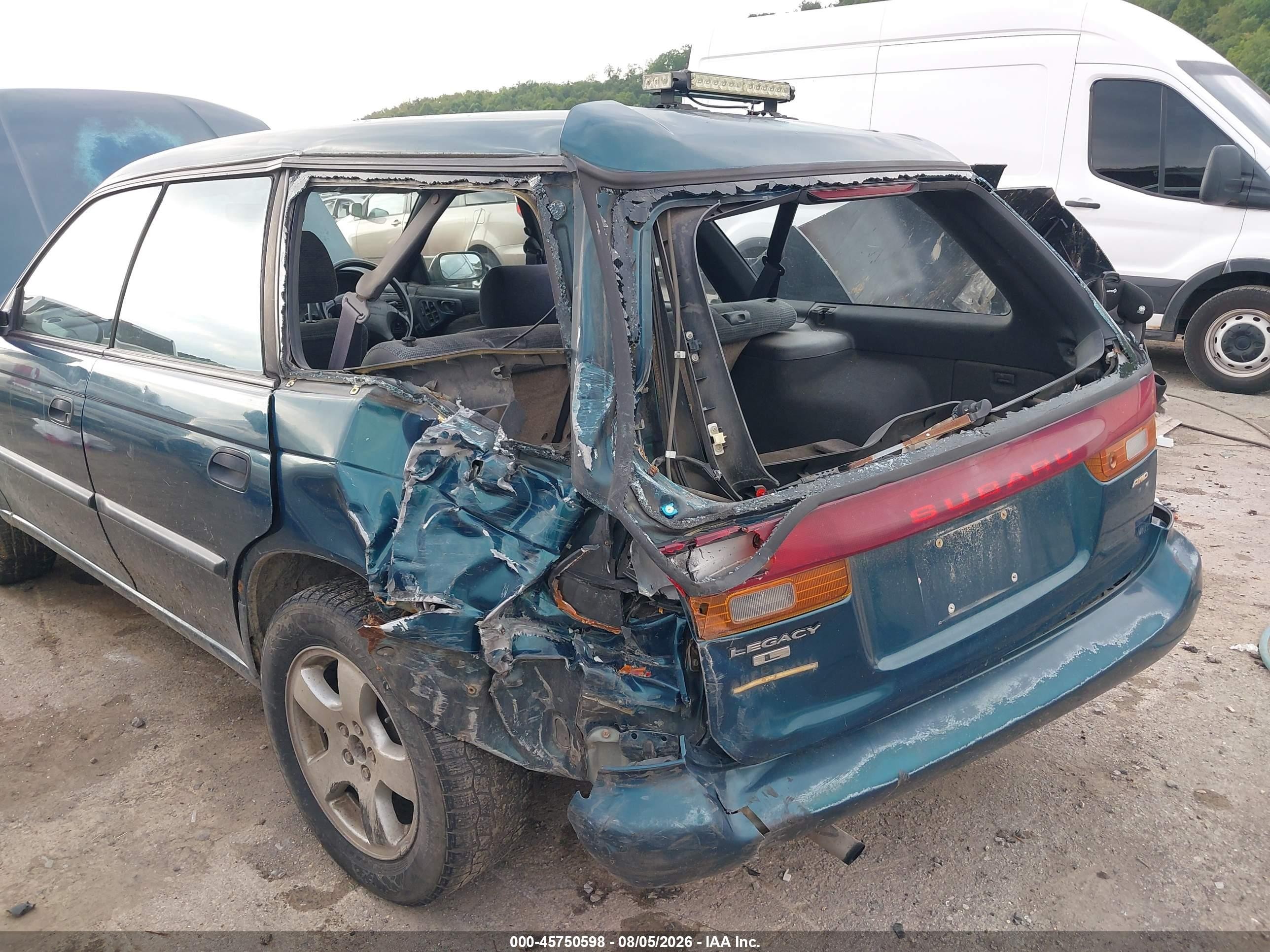 1998 Subaru Legacy Right Hand Postal Drive Green vin: 4S3BK4950W8316159