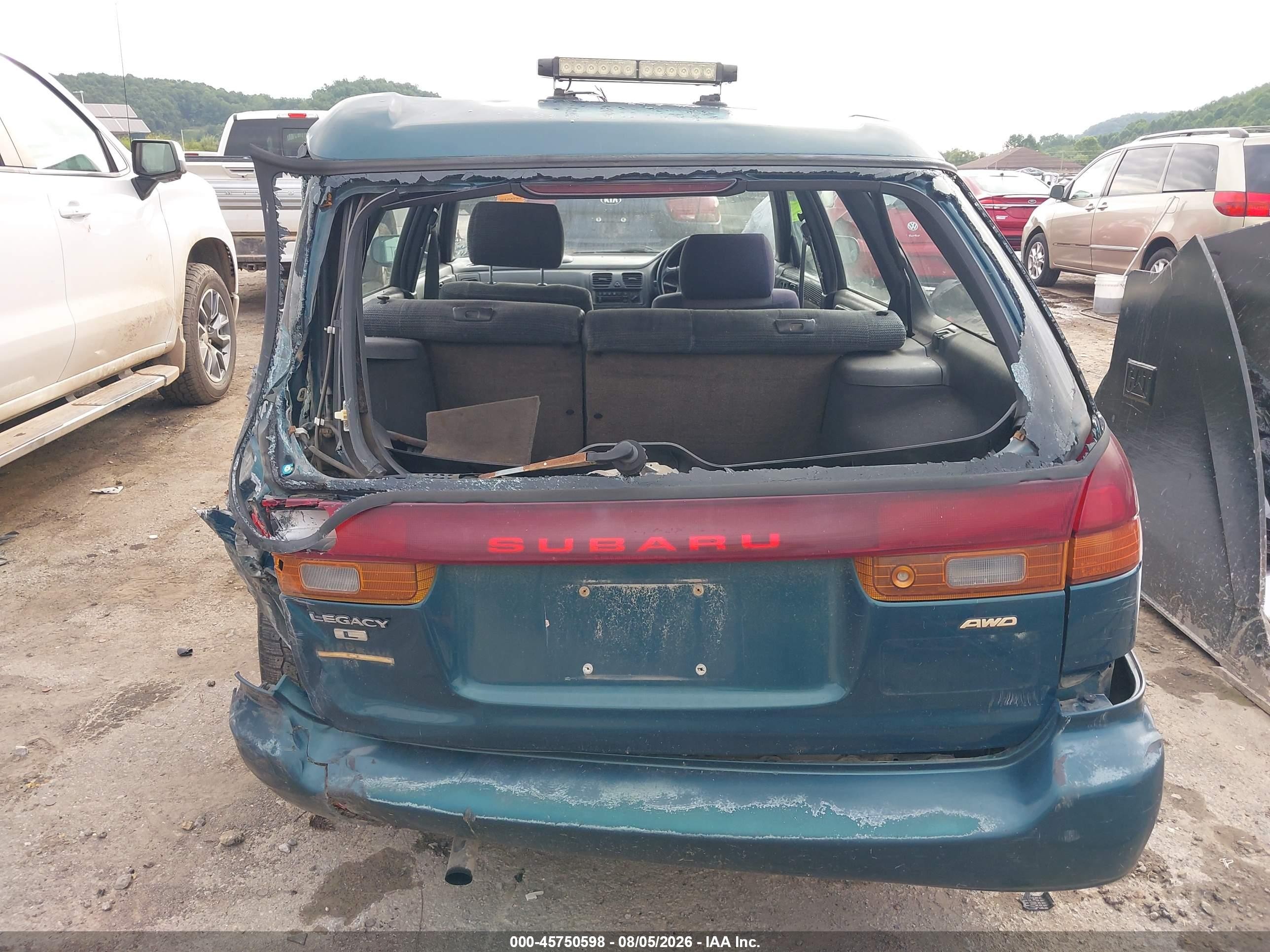 1998 Subaru Legacy Right Hand Postal Drive Green vin: 4S3BK4950W8316159