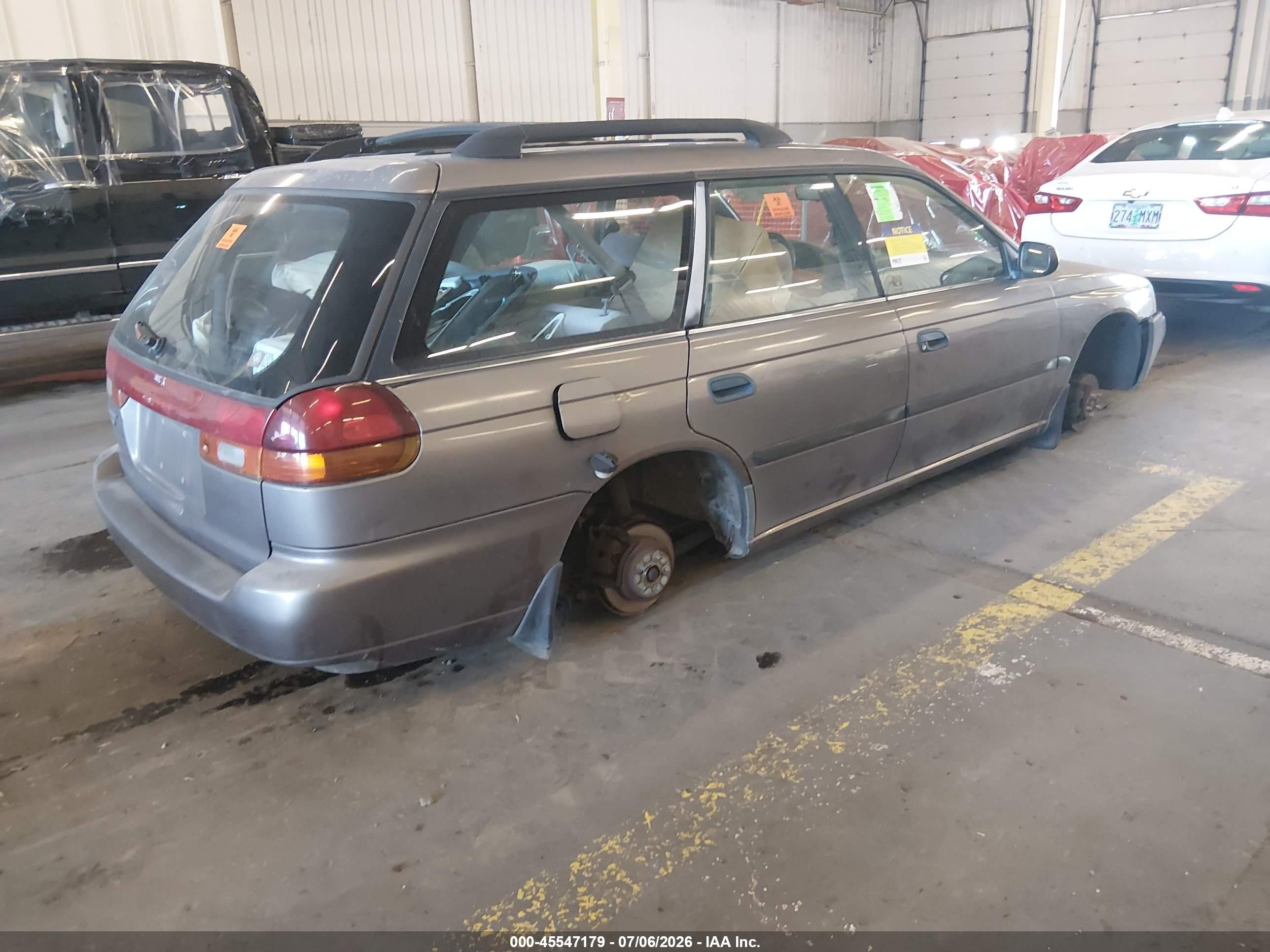 1995 Subaru Legacy L/outback Gray vin: 4S3BK6355S7316212