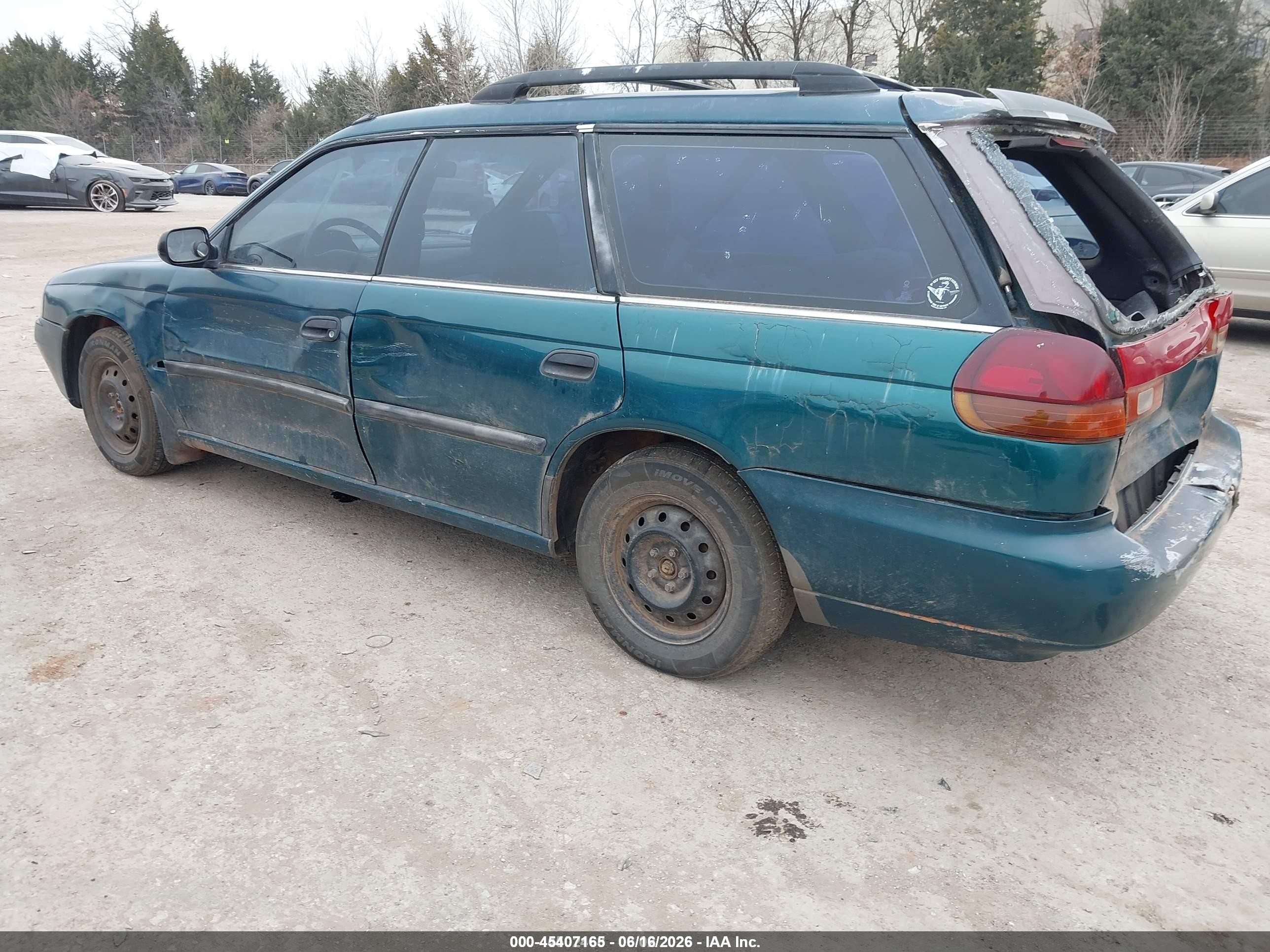 1995 Subaru Legacy L/outback Green vin: 4S3BK6356S7355780