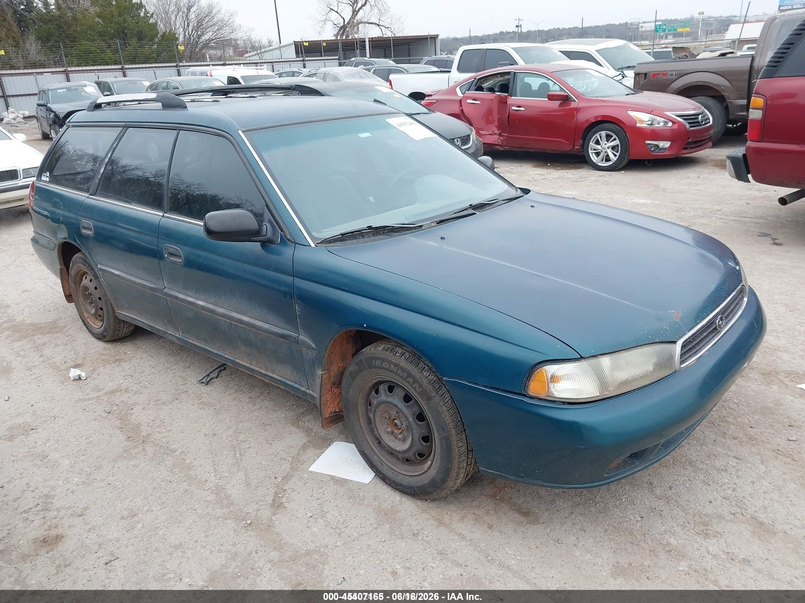 1995 Subaru Legacy L/outback Green vin: 4S3BK6356S7355780
