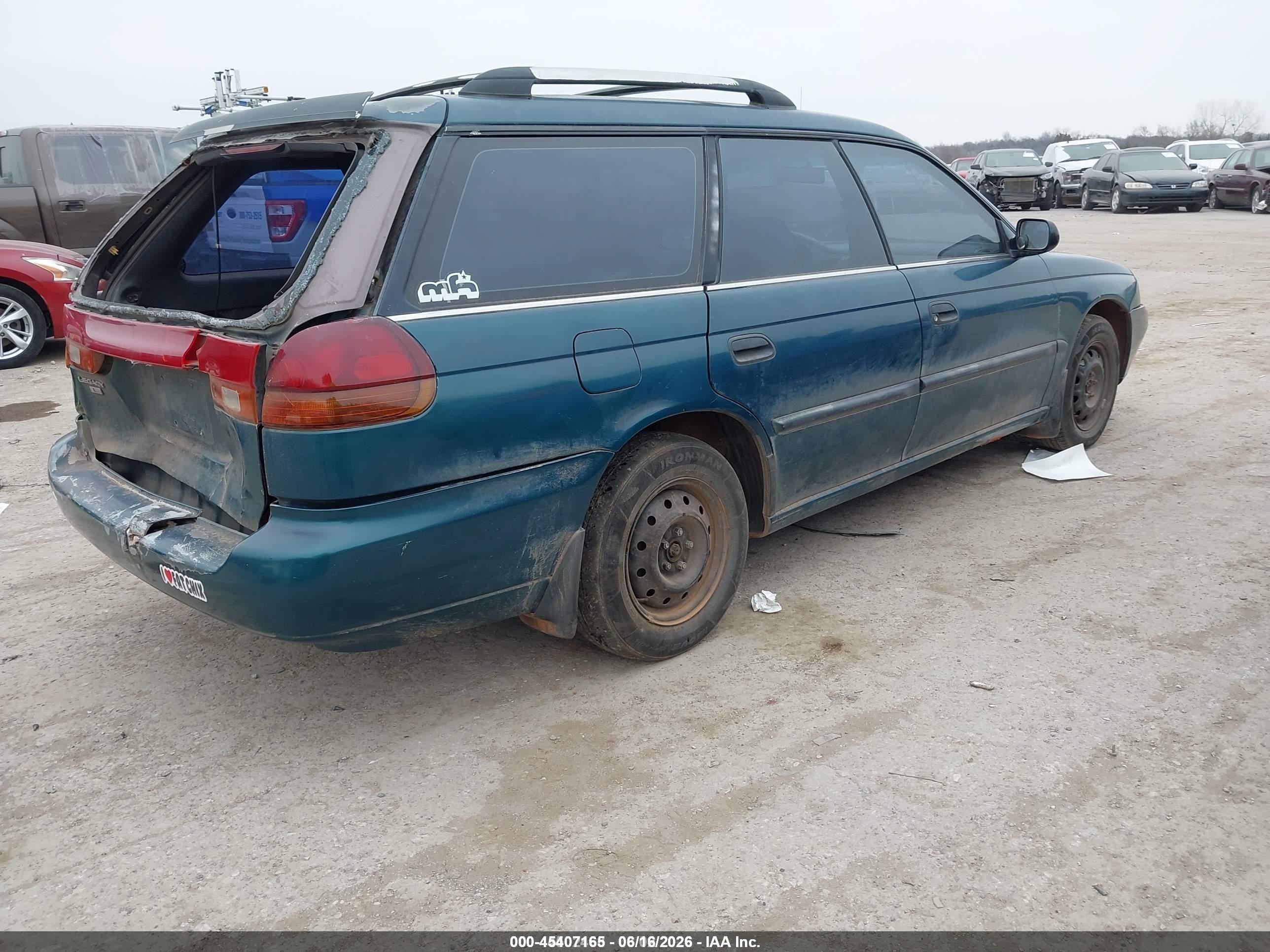 1995 Subaru Legacy L/outback Green vin: 4S3BK6356S7355780