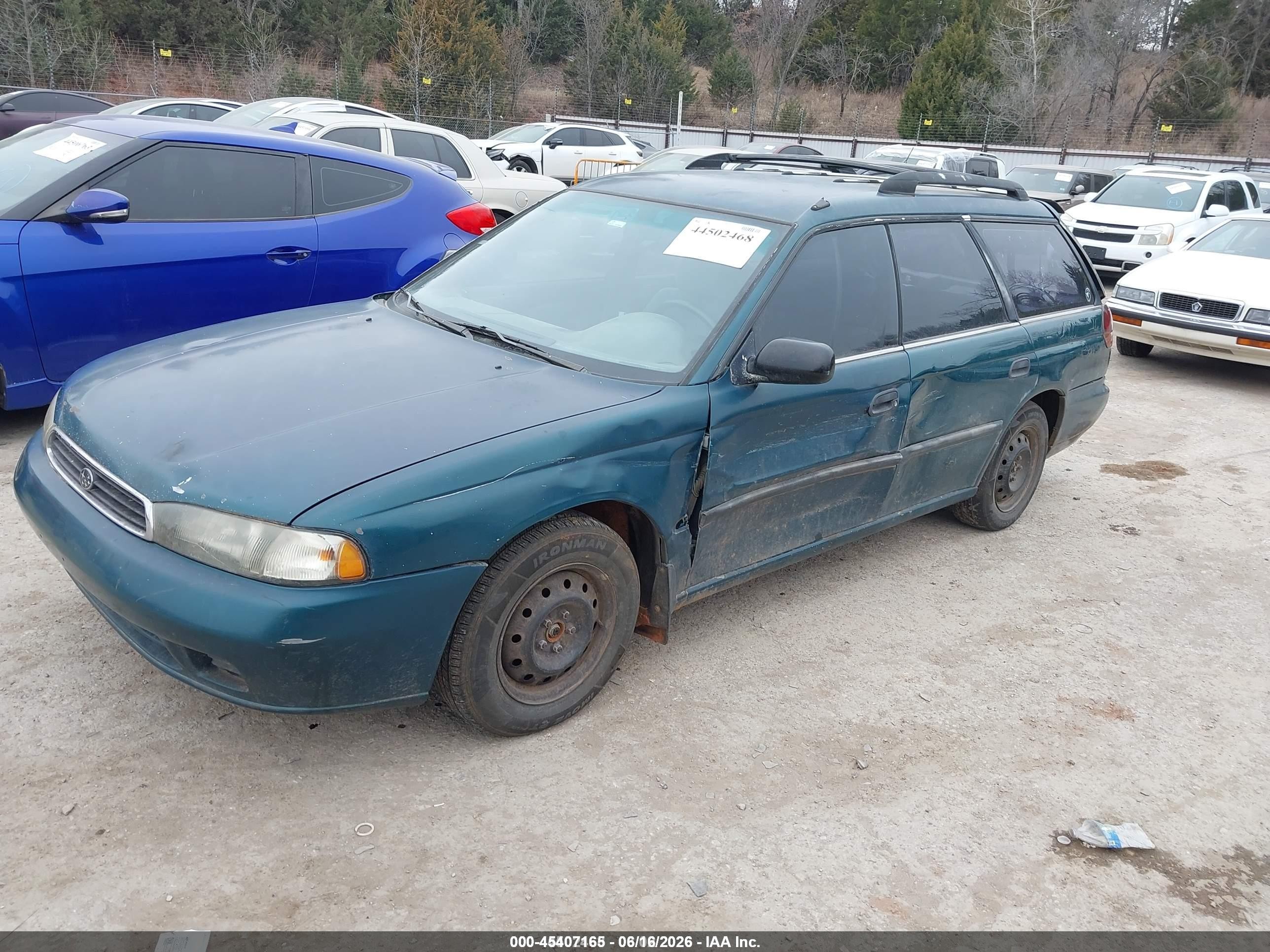 1995 Subaru Legacy L/outback Green vin: 4S3BK6356S7355780