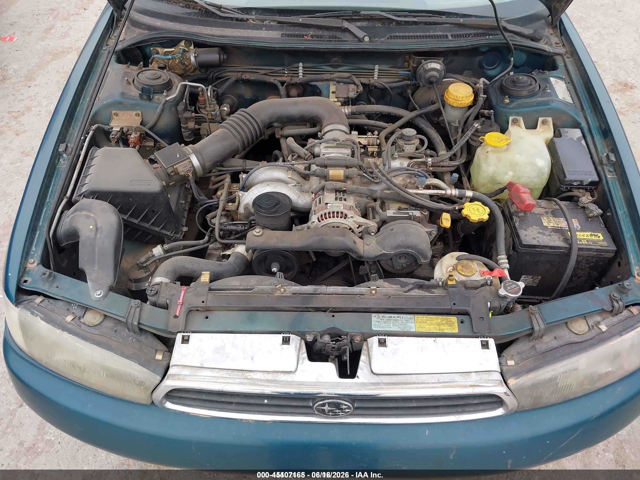1995 Subaru Legacy L/outback Green vin: 4S3BK6356S7355780