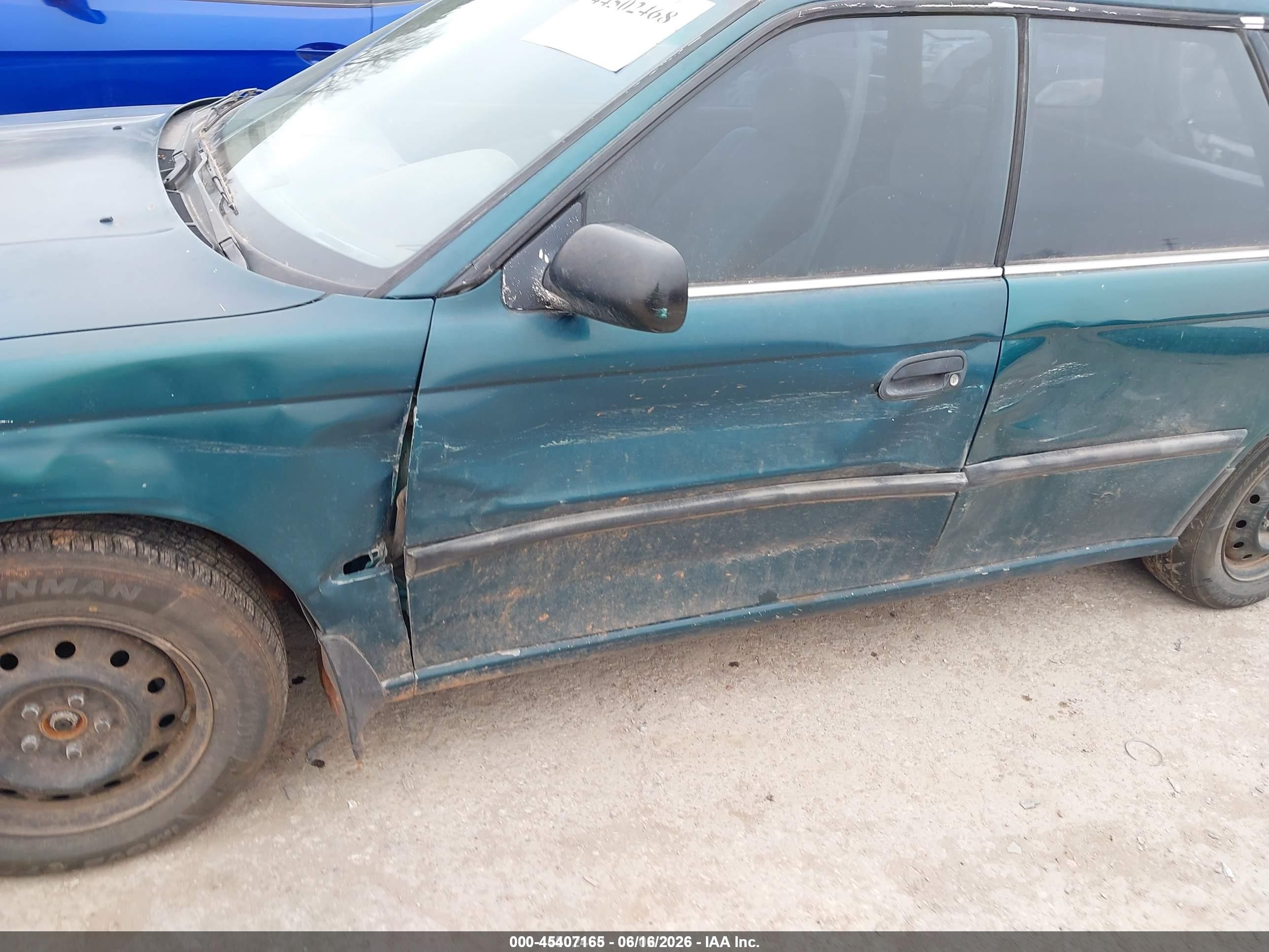 1995 Subaru Legacy L/outback Green vin: 4S3BK6356S7355780