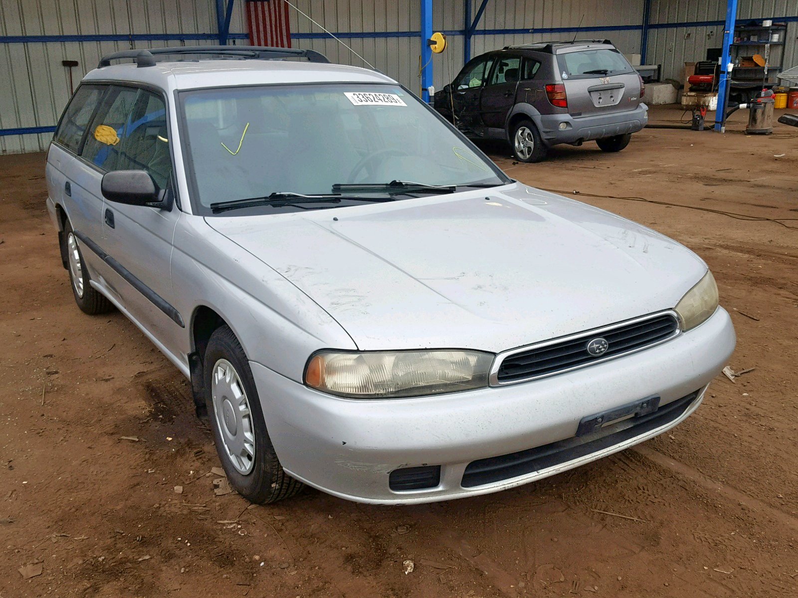 1995 Subaru Legacy L Silver vin: 4S3BK6359S6352250