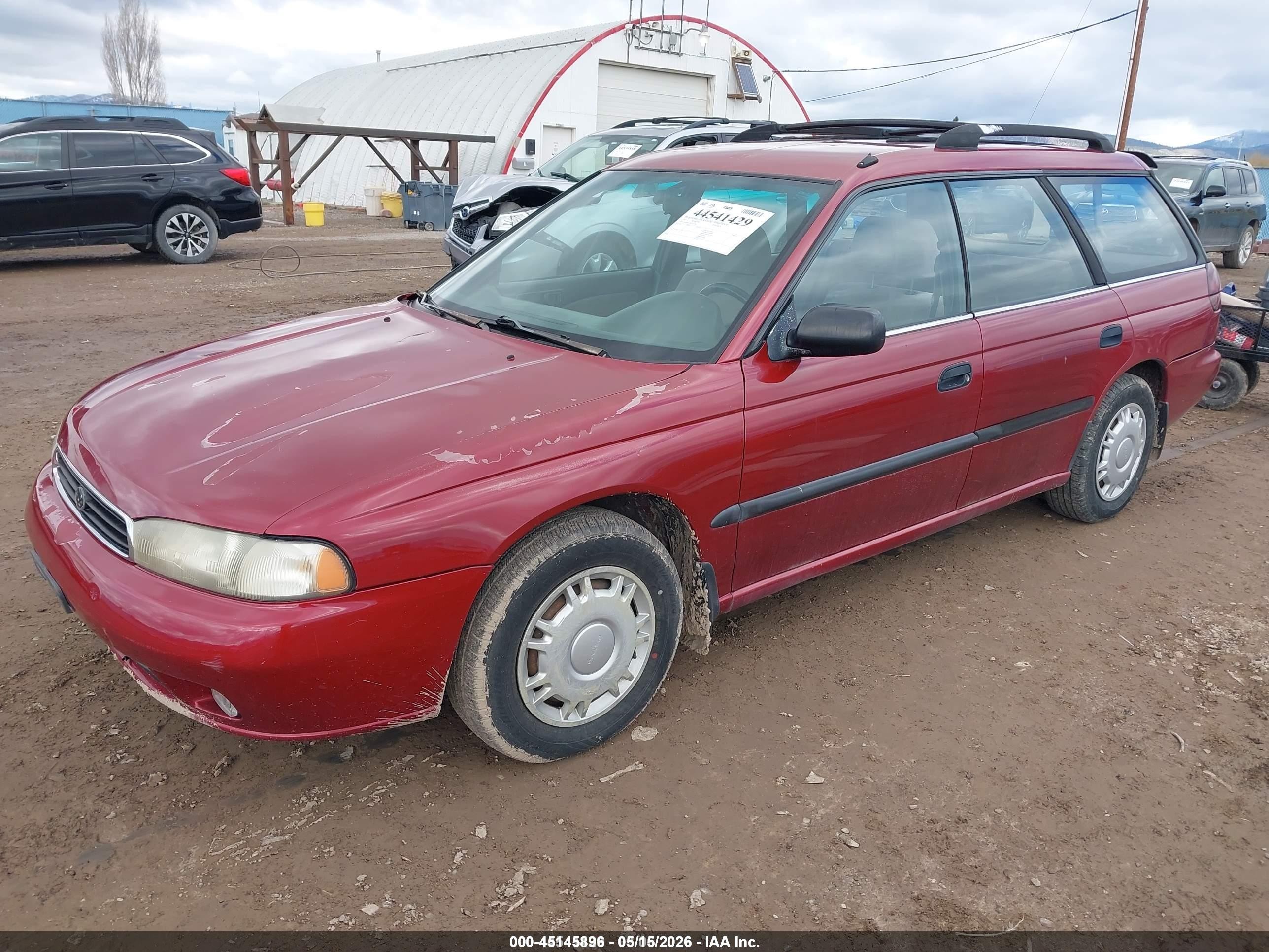 1995 Subaru Legacy L/outback Red vin: 4S3BK6359S7331845