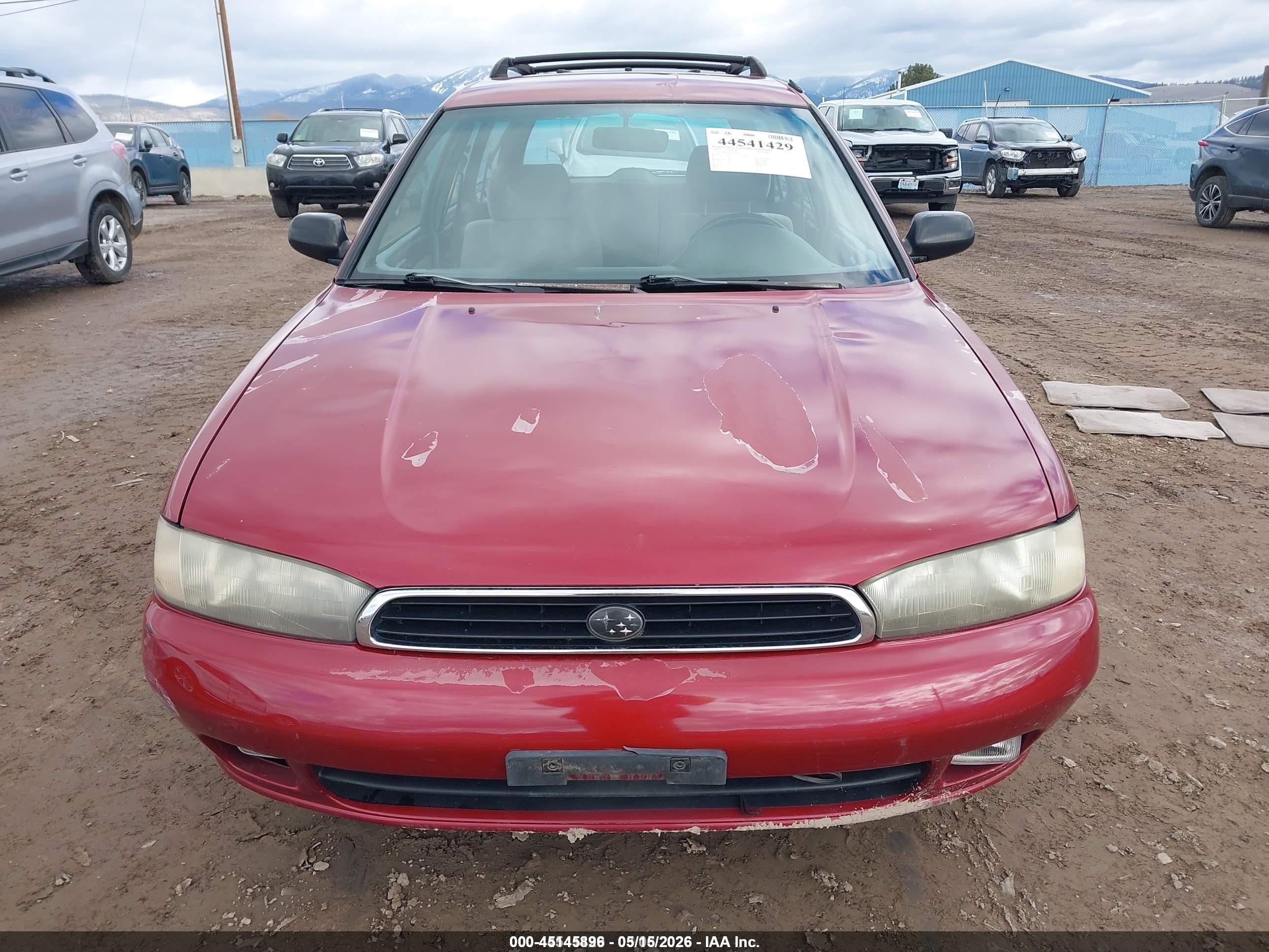 1995 Subaru Legacy L/outback Red vin: 4S3BK6359S7331845