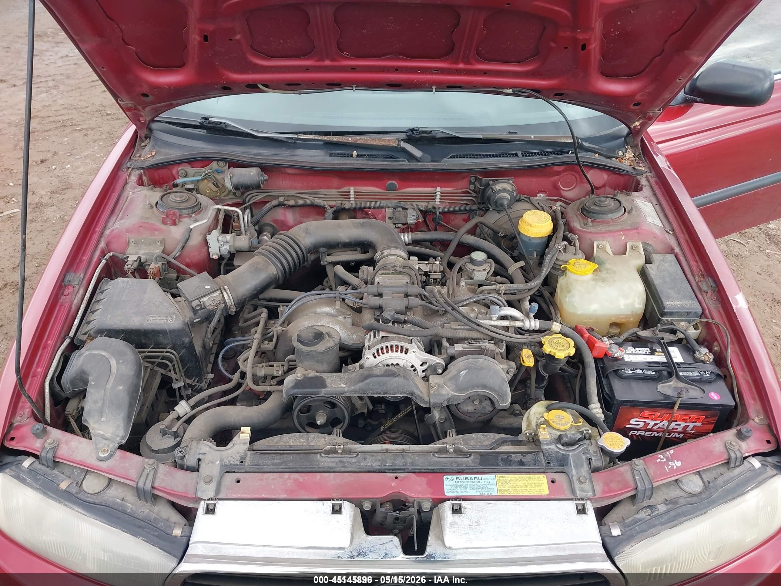 1995 Subaru Legacy L/outback Red vin: 4S3BK6359S7331845
