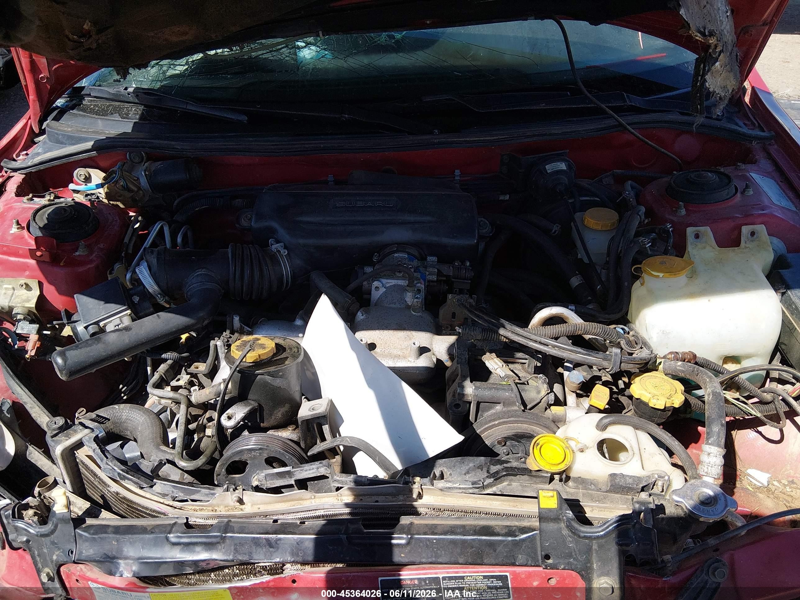 1995 Subaru Legacy L/outback Red vin: 4S3BK635XS6354816