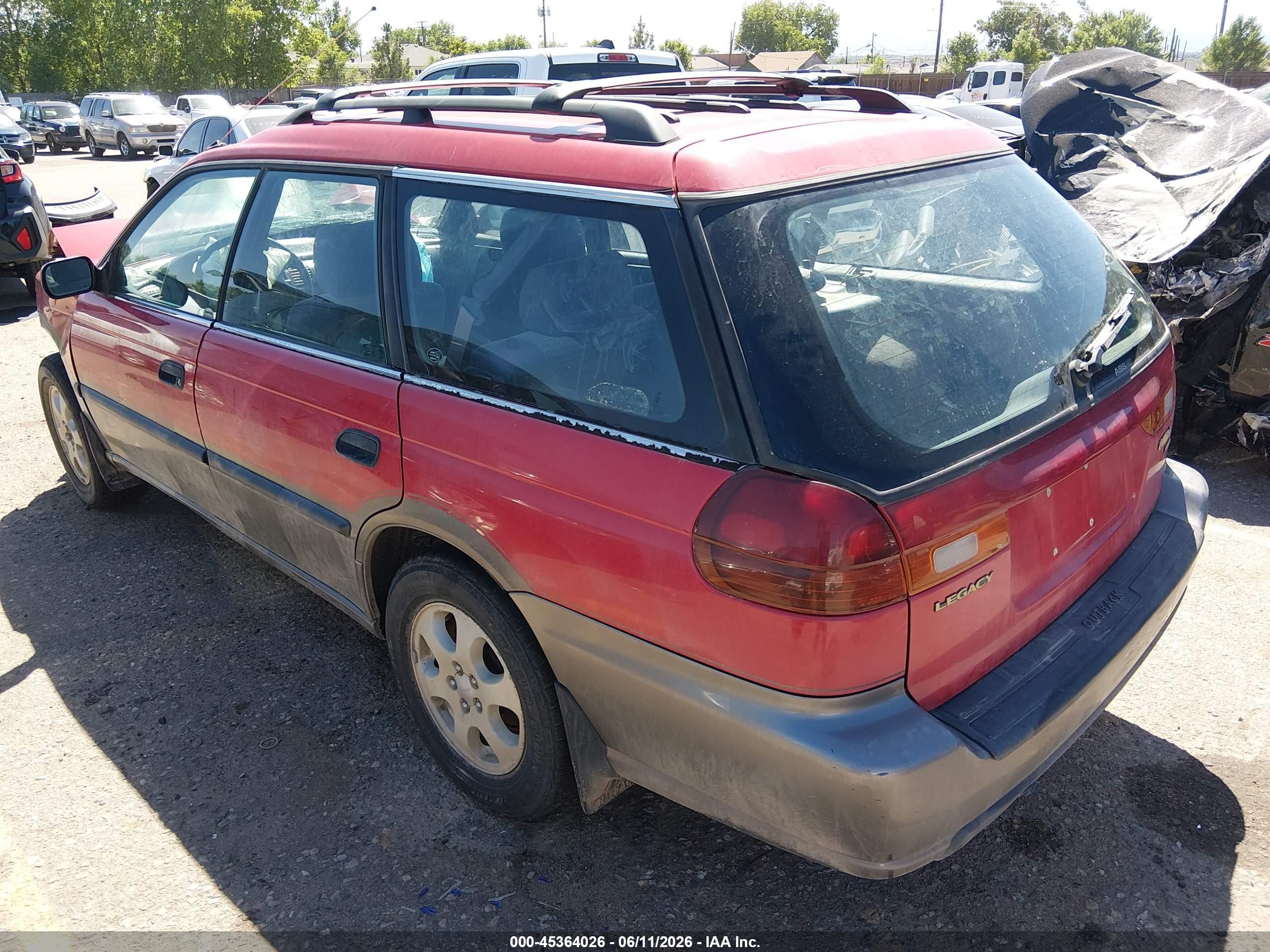 1995 Subaru Legacy L/outback Red vin: 4S3BK635XS6354816