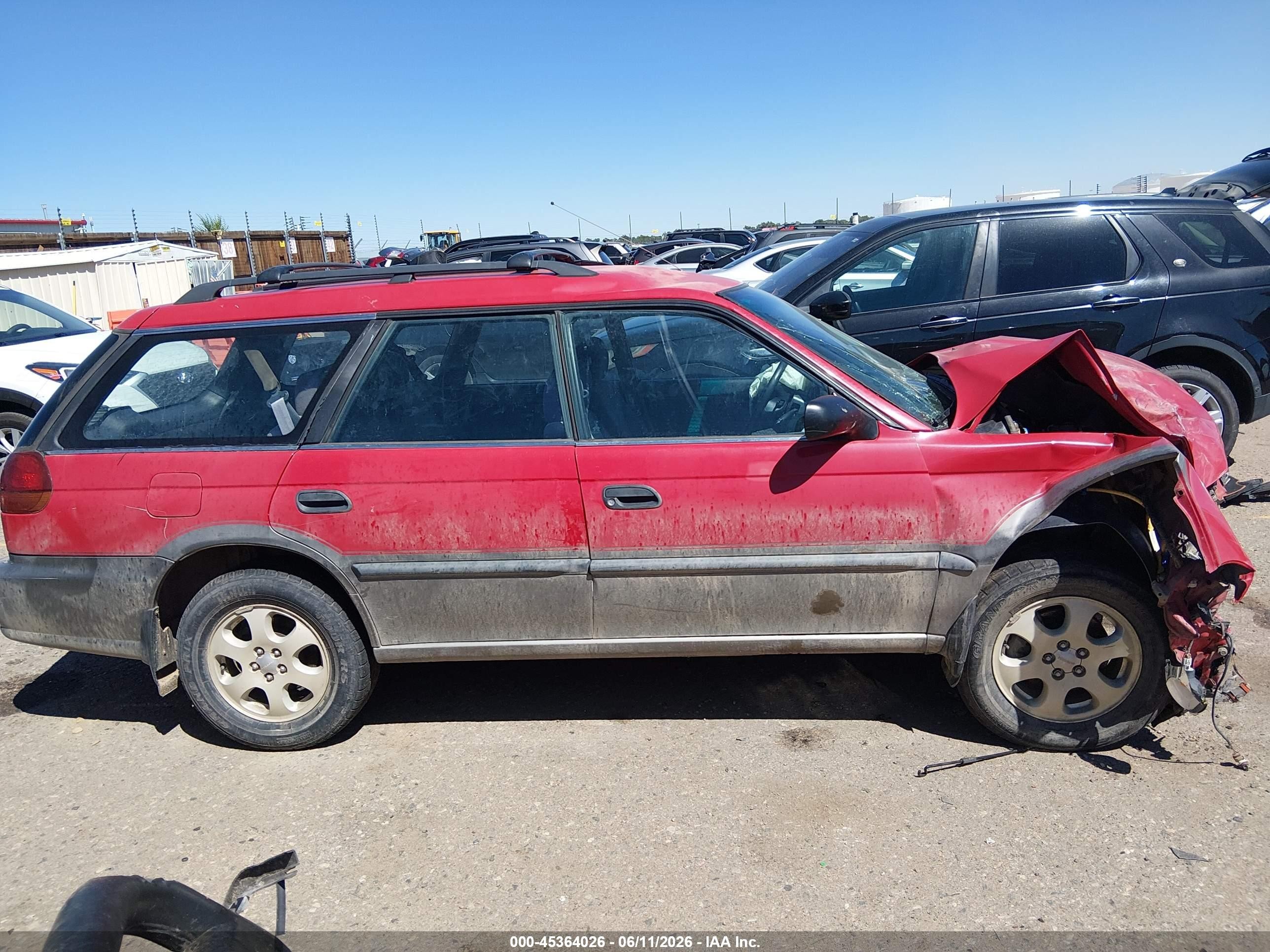 1995 Subaru Legacy L/outback Red vin: 4S3BK635XS6354816
