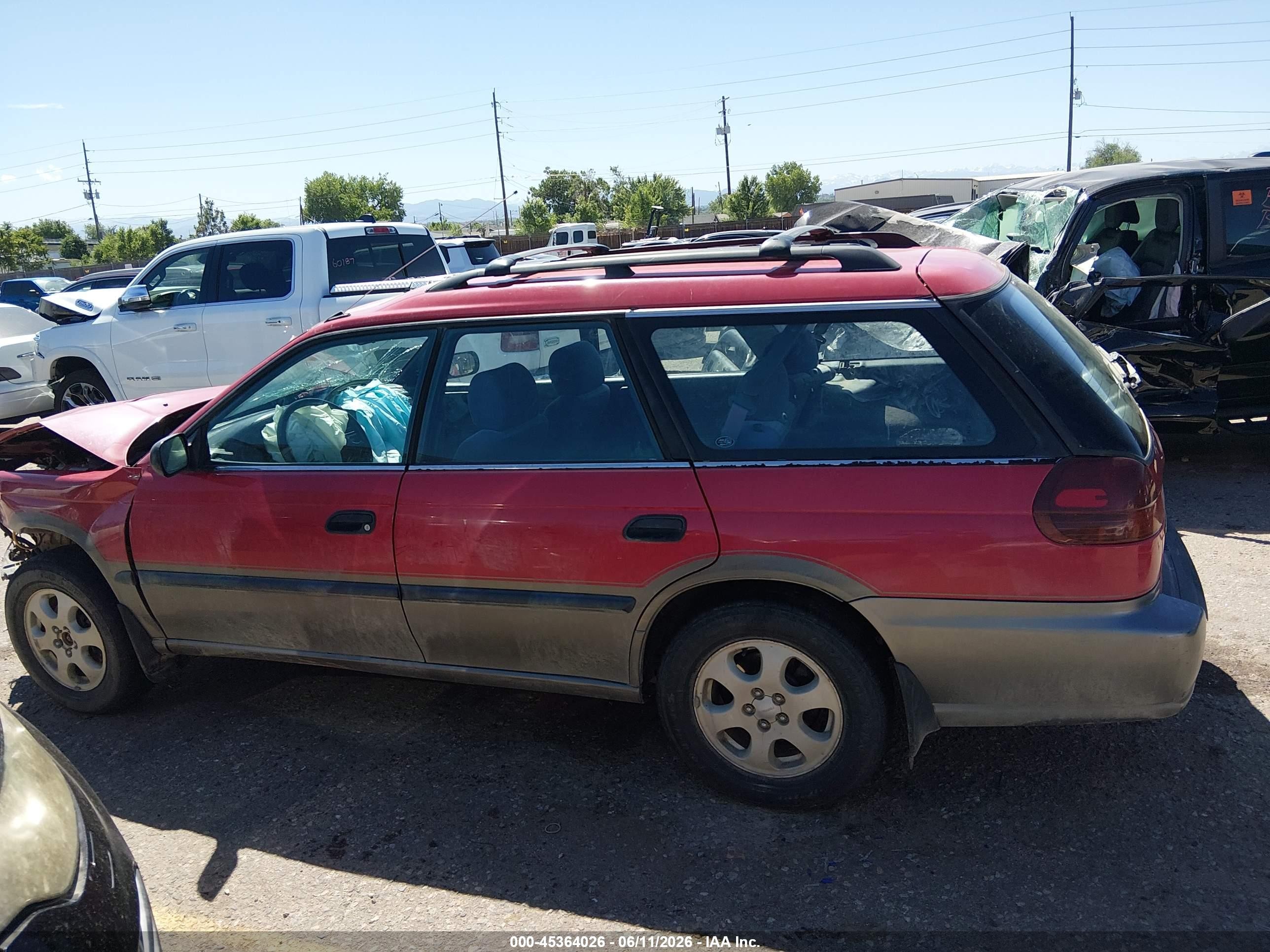 1995 Subaru Legacy L/outback Red vin: 4S3BK635XS6354816