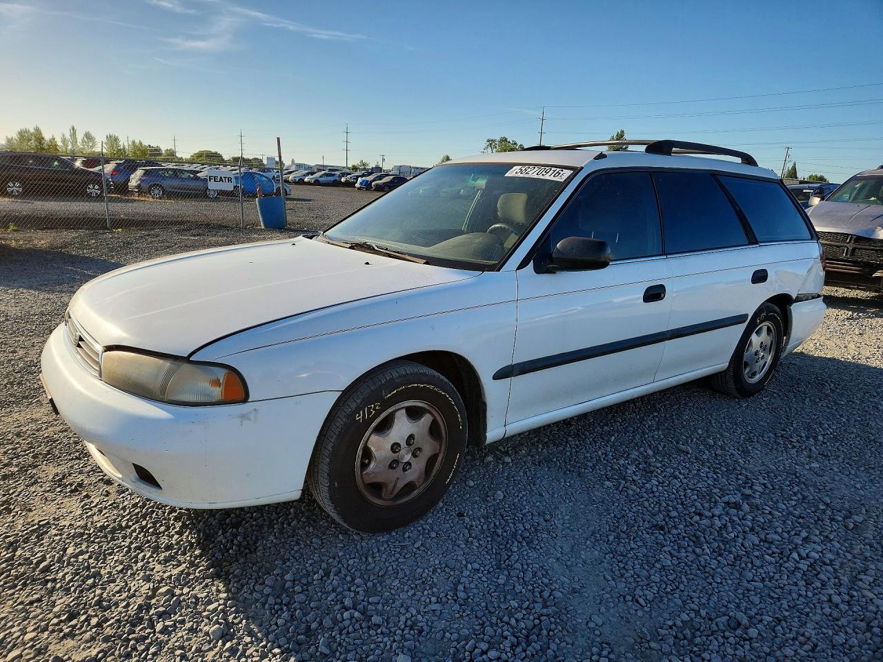1995 Subaru Legacy L White vin: 4S3BK635XS7349111