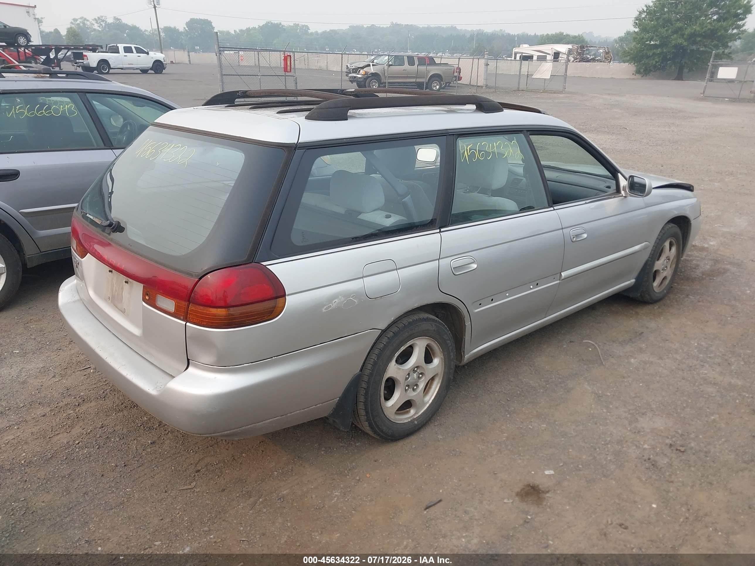 1995 Subaru Legacy Ls/lsi Silver vin: 4S3BK6552S7339377