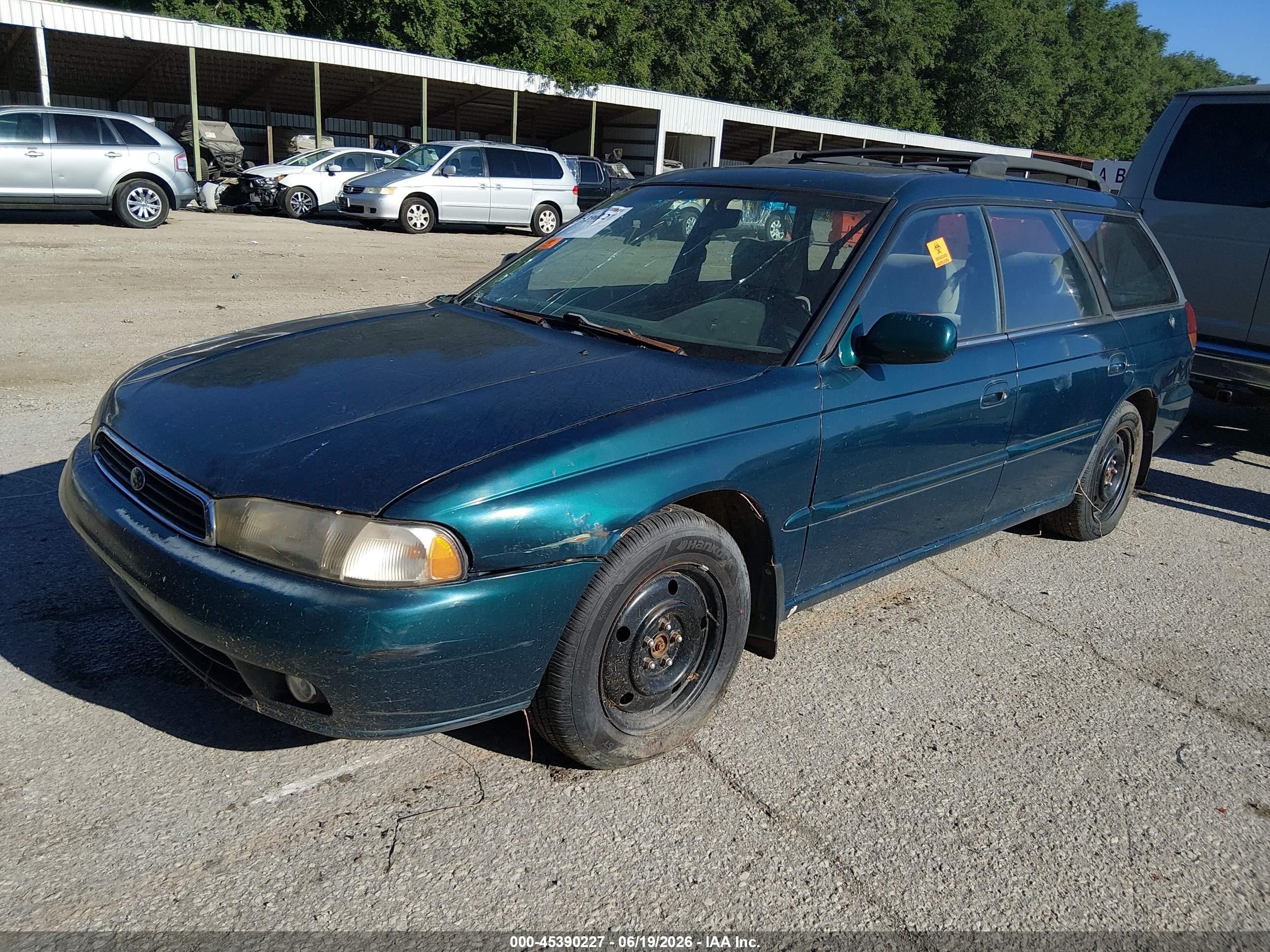 1995 Subaru Legacy Ls/lsi Green vin: 4S3BK6556S7361043