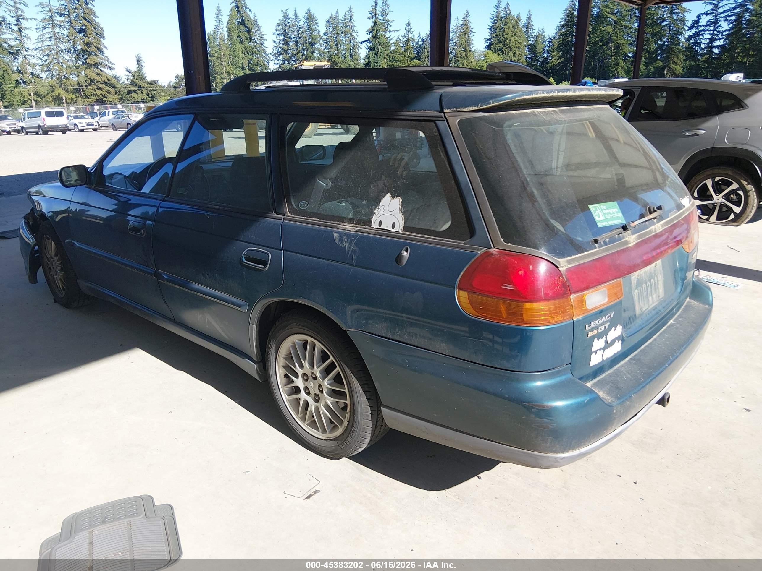 1998 Subaru Legacy 2.5gt Green vin: 4S3BK675XW6308564