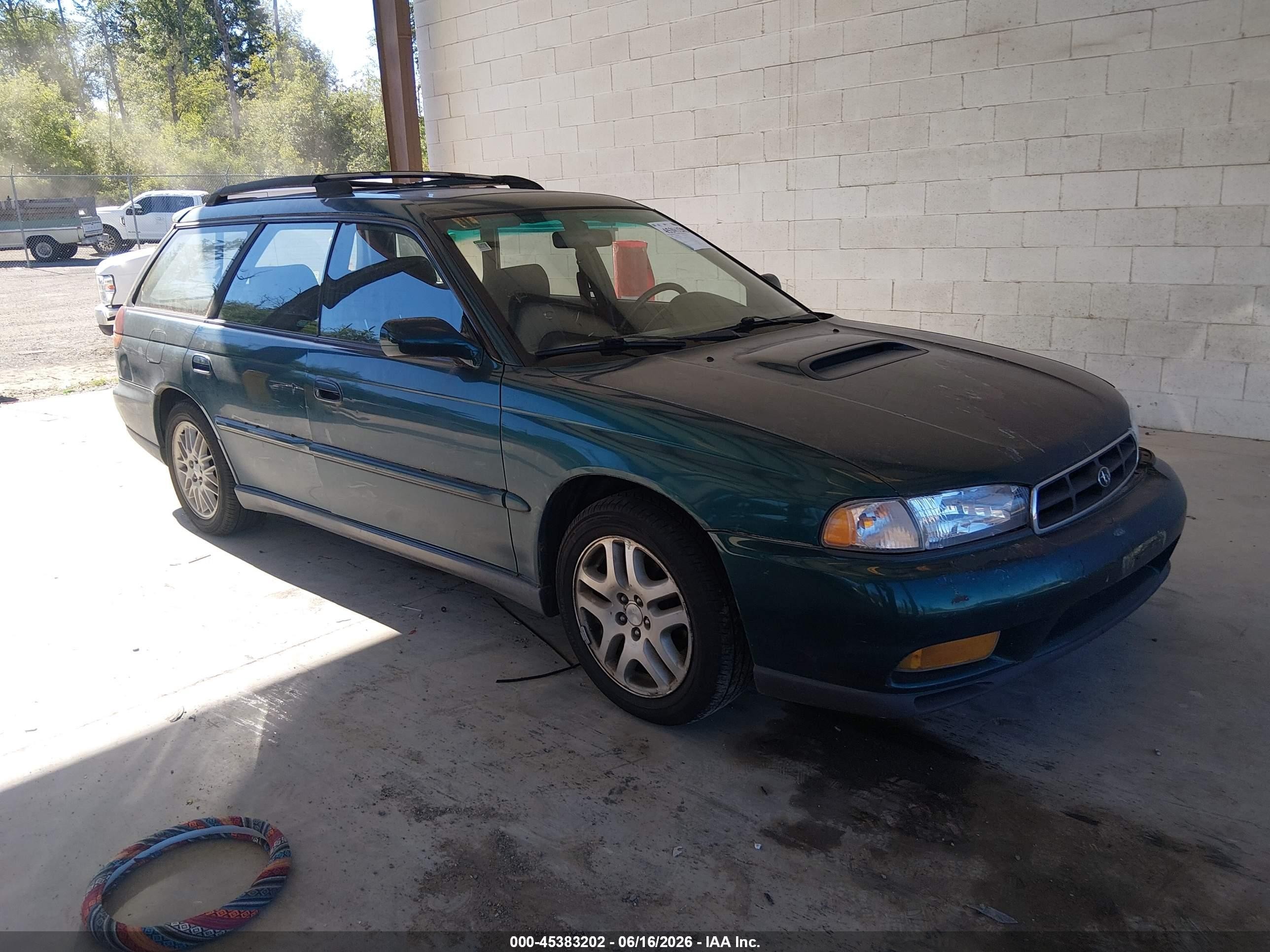 1998 Subaru Legacy 2.5gt Green vin: 4S3BK675XW6308564
