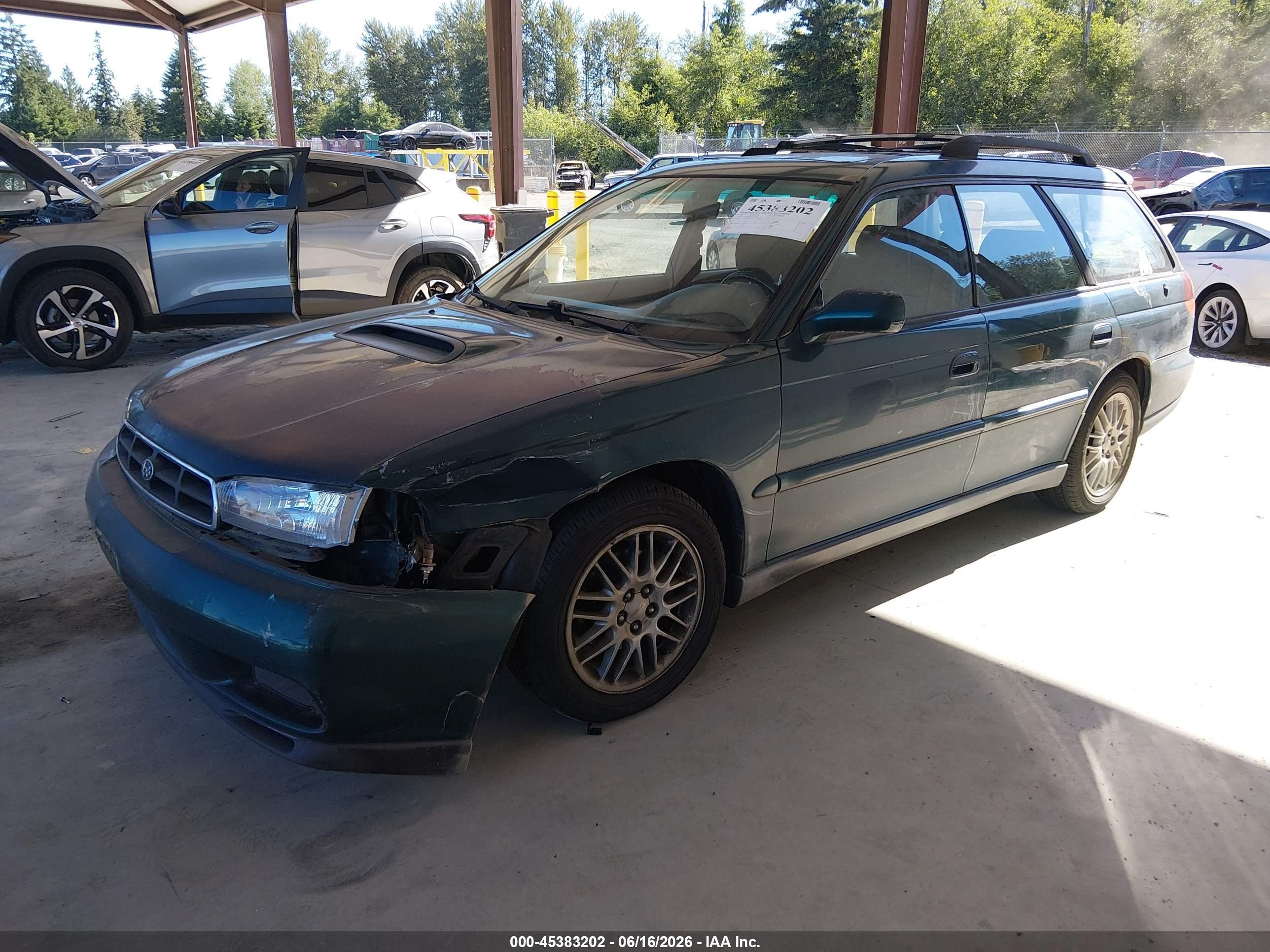 1998 Subaru Legacy 2.5gt Green vin: 4S3BK675XW6308564