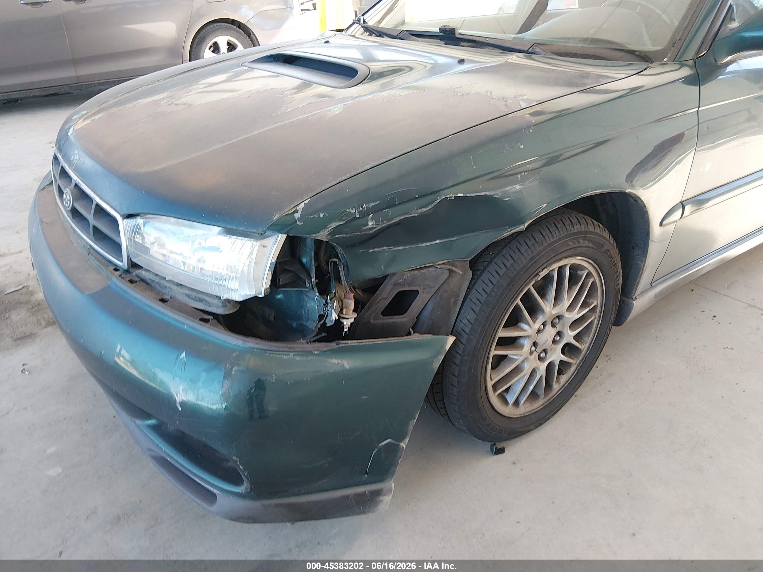 1998 Subaru Legacy 2.5gt Green vin: 4S3BK675XW6308564
