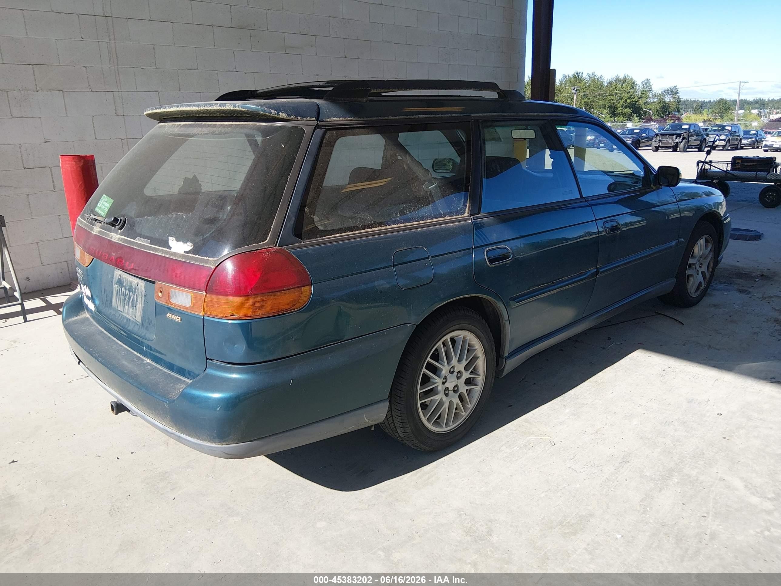 1998 Subaru Legacy 2.5gt Green vin: 4S3BK675XW6308564