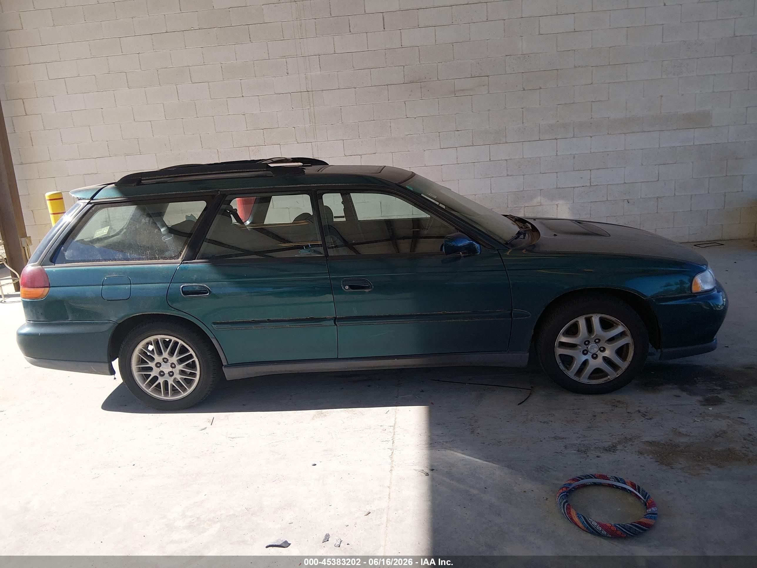 1998 Subaru Legacy 2.5gt Green vin: 4S3BK675XW6308564