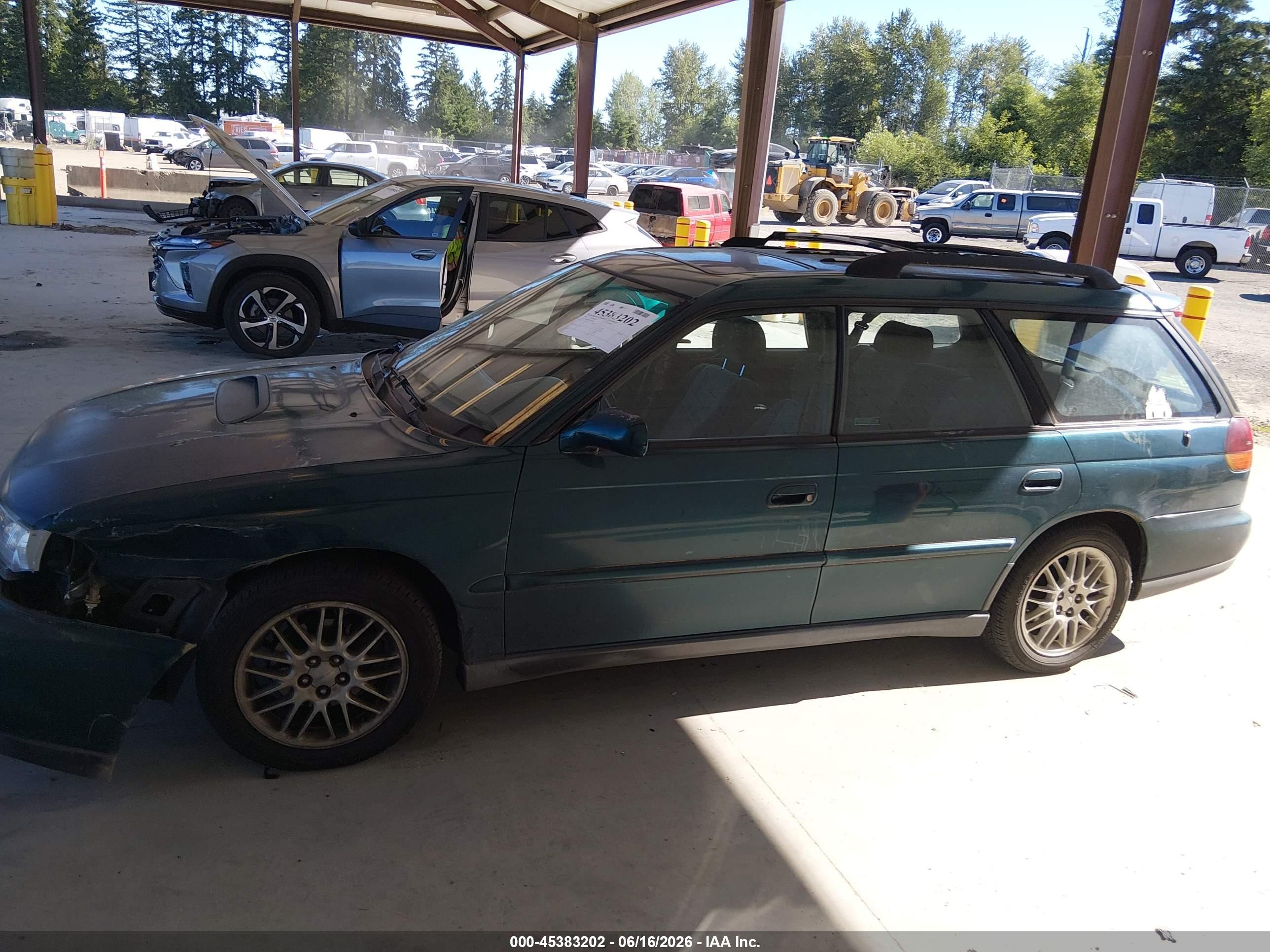 1998 Subaru Legacy 2.5gt Green vin: 4S3BK675XW6308564
