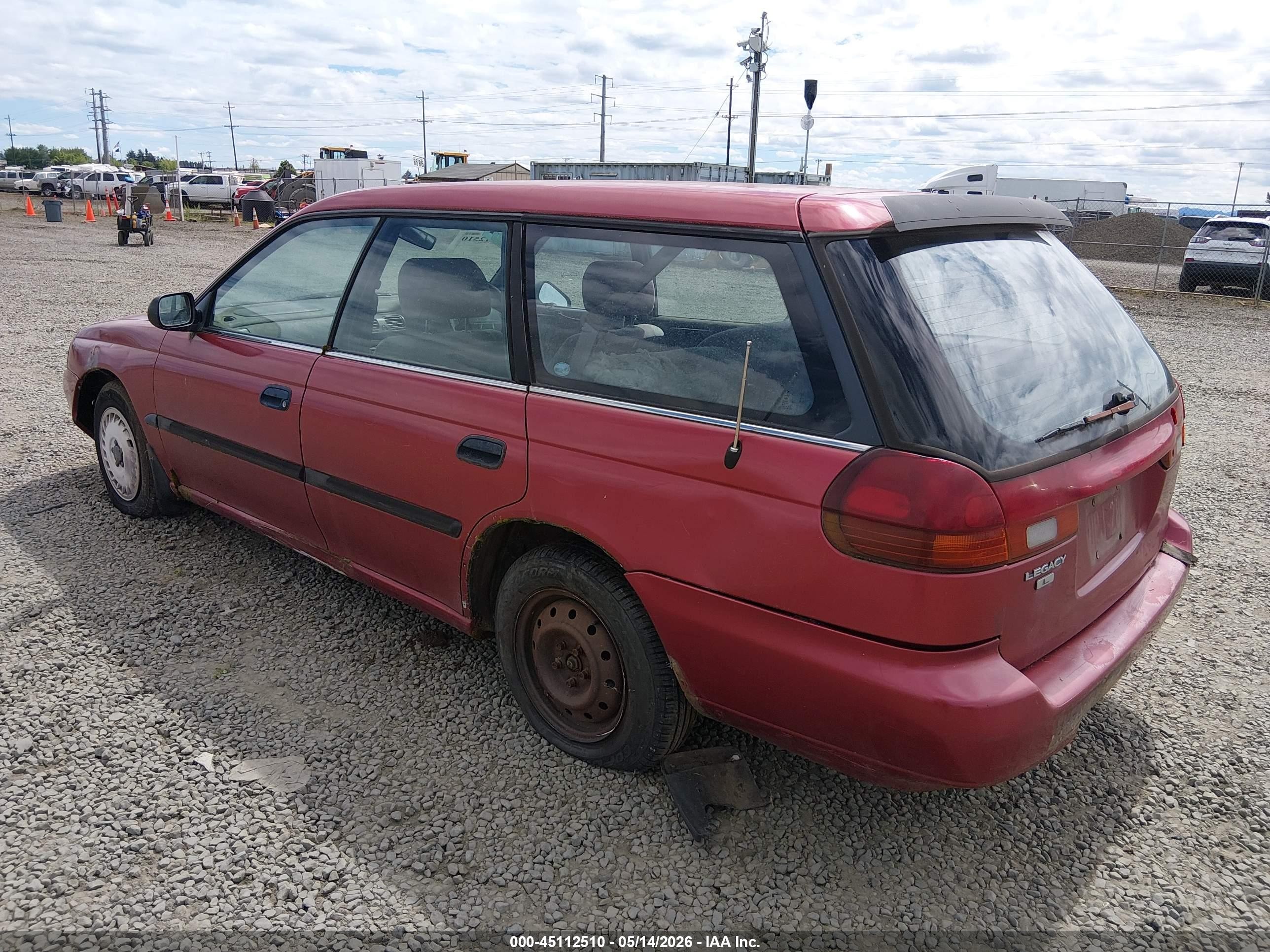 1995 Subaru Legacy Postal Red vin: 4S3BK695XS8346095