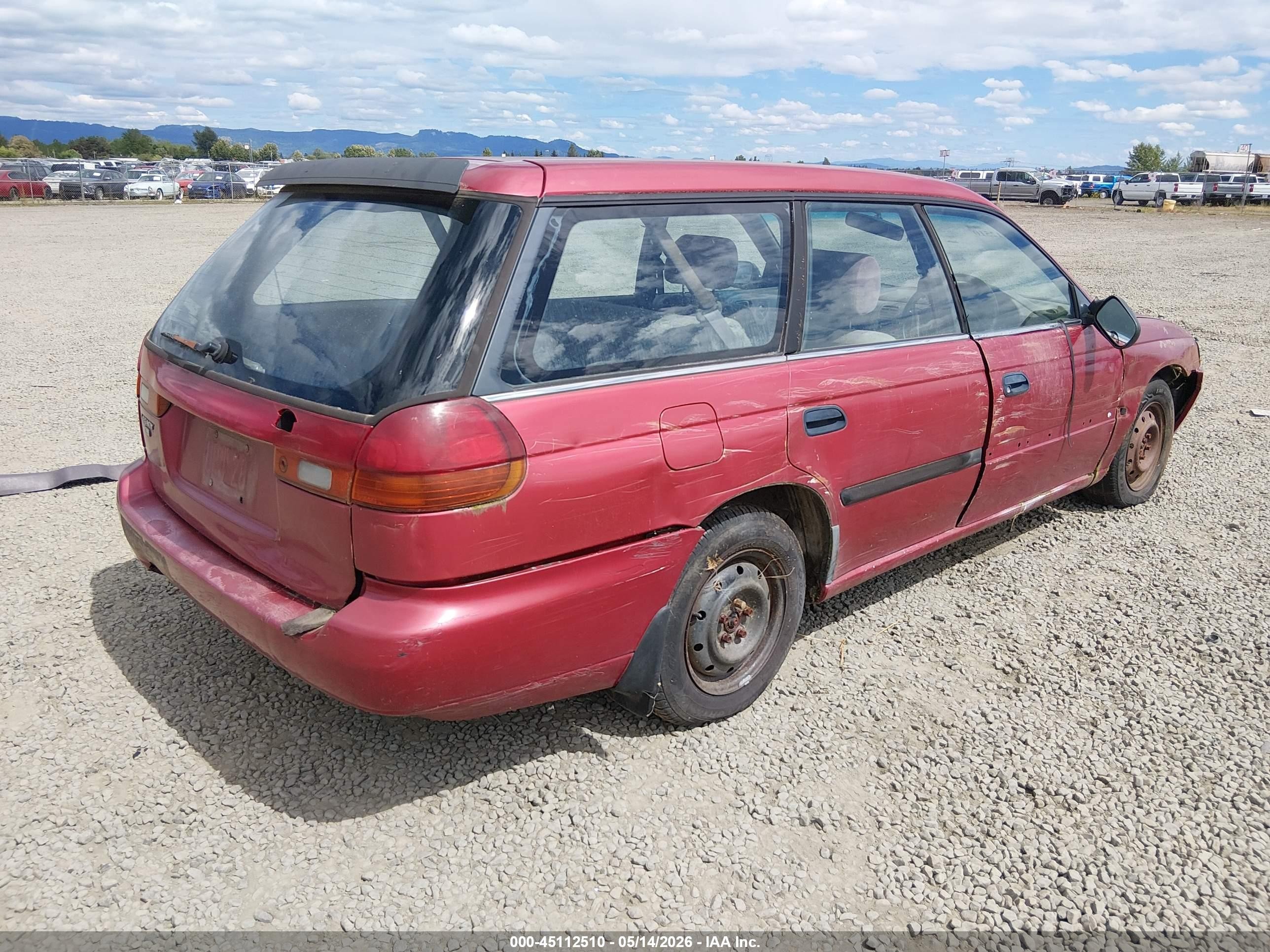 1995 Subaru Legacy Postal Red vin: 4S3BK695XS8346095