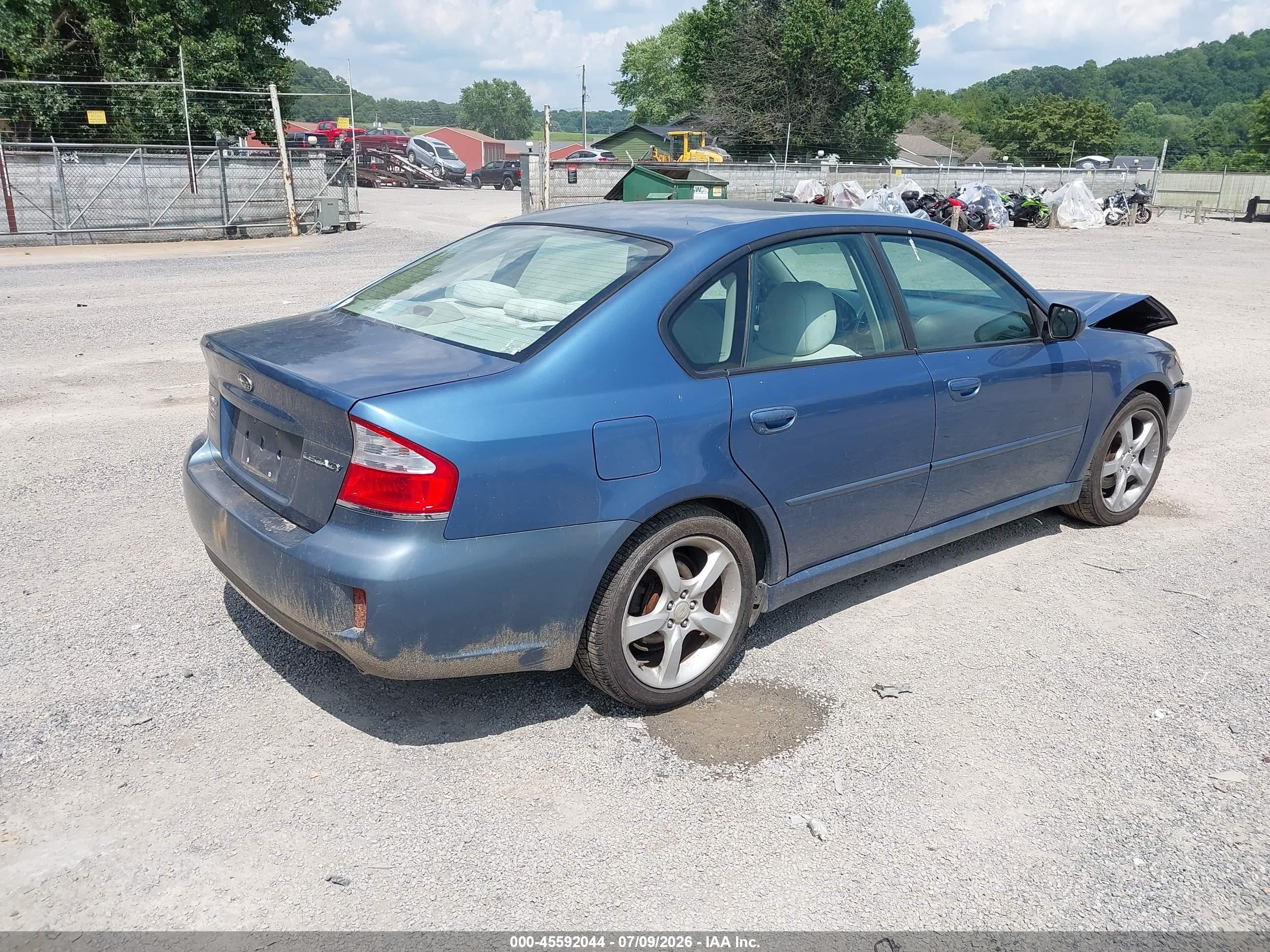 2008 Subaru Legacy (natl) 2.5i (a4)/special Edition Blue vin: 4S3BL616087210512