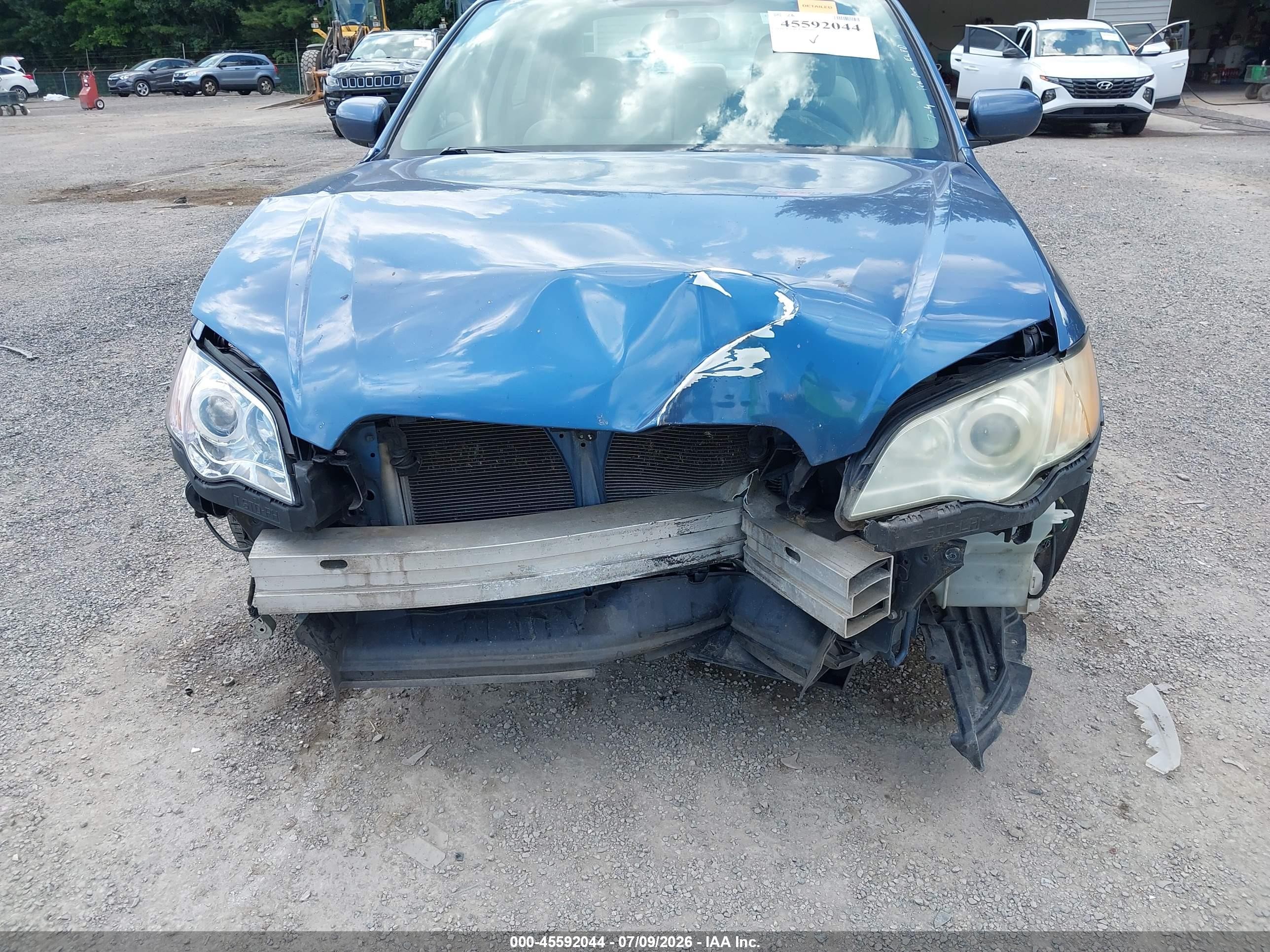2008 Subaru Legacy (natl) 2.5i (a4)/special Edition Blue vin: 4S3BL616087210512