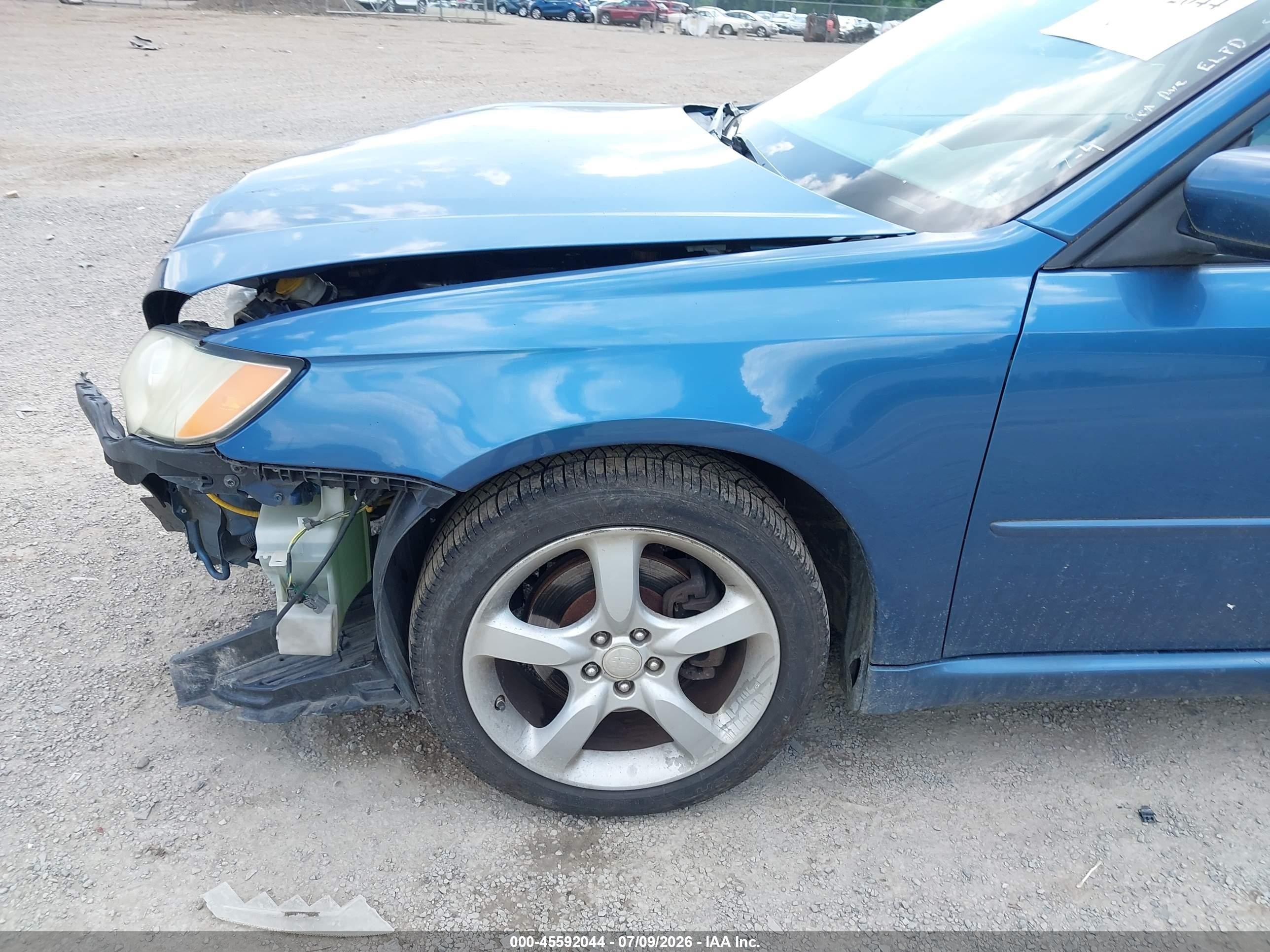 2008 Subaru Legacy (natl) 2.5i (a4)/special Edition Blue vin: 4S3BL616087210512