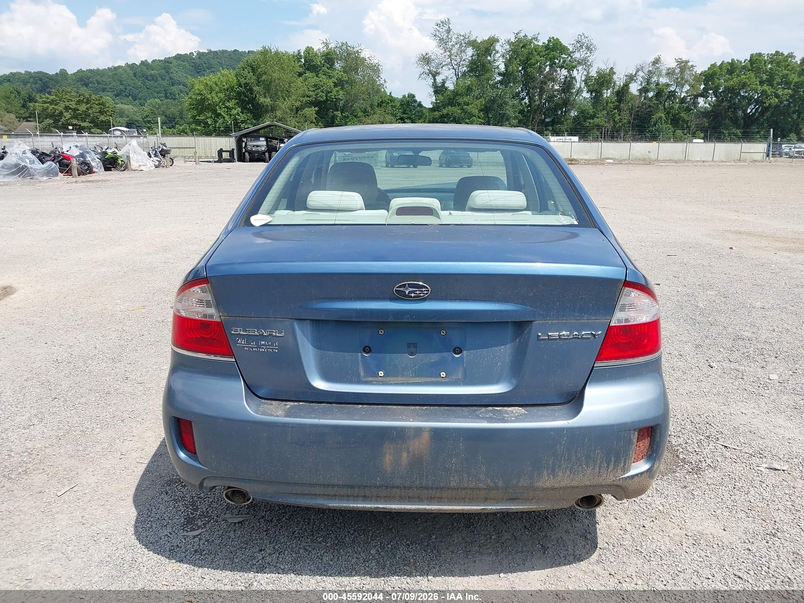 2008 Subaru Legacy (natl) 2.5i (a4)/special Edition Blue vin: 4S3BL616087210512
