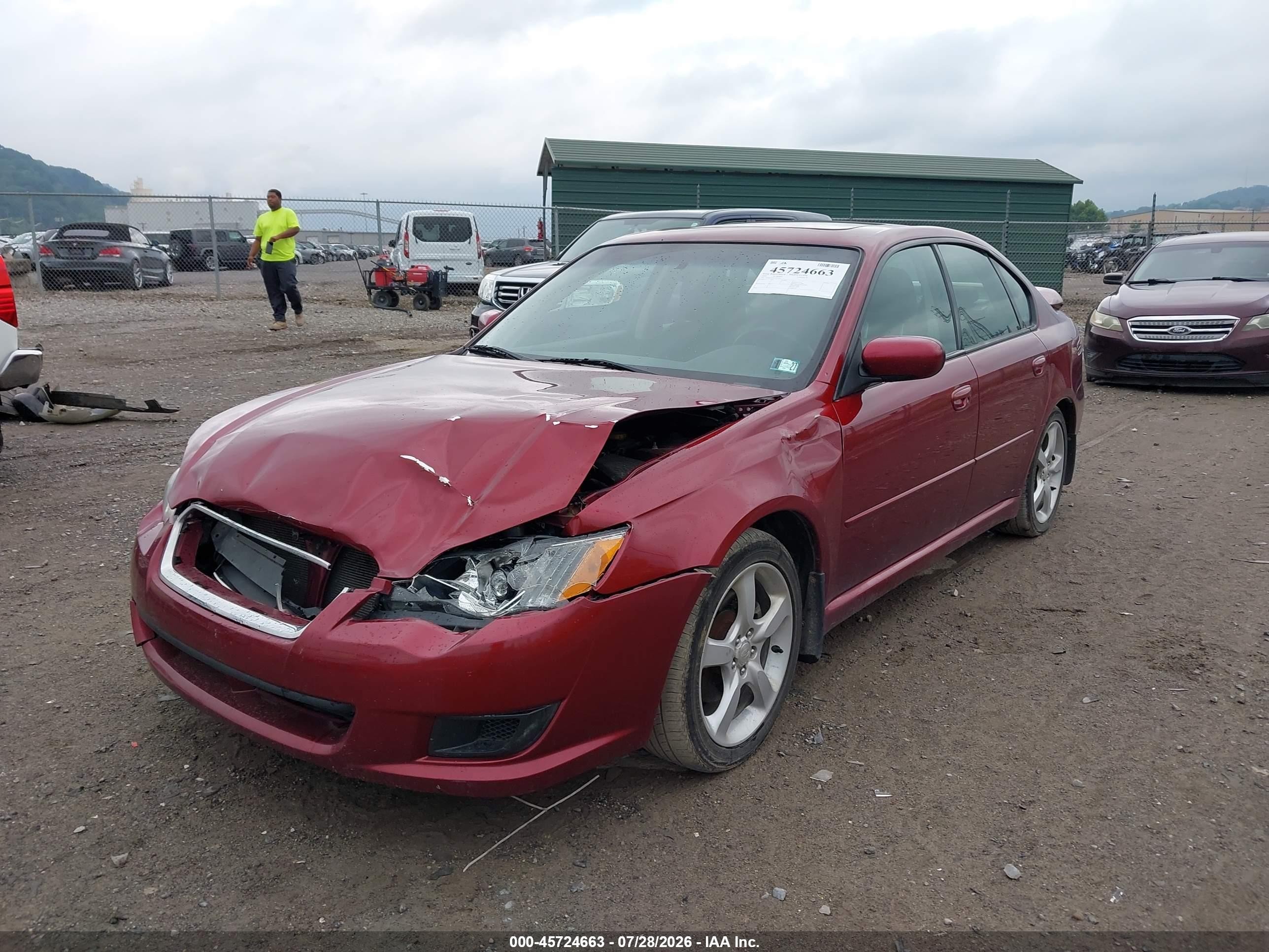 2009 Subaru Legacy 2.5i Red vin: 4S3BL616097212245
