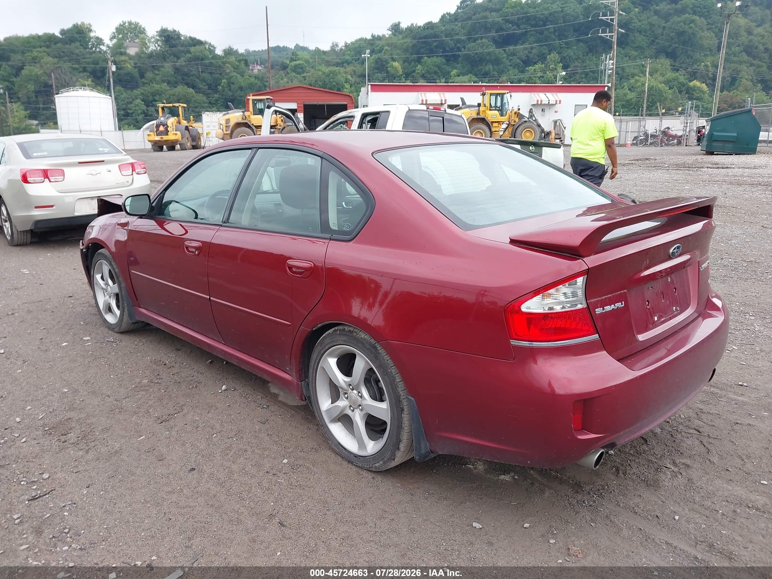2009 Subaru Legacy 2.5i Red vin: 4S3BL616097212245