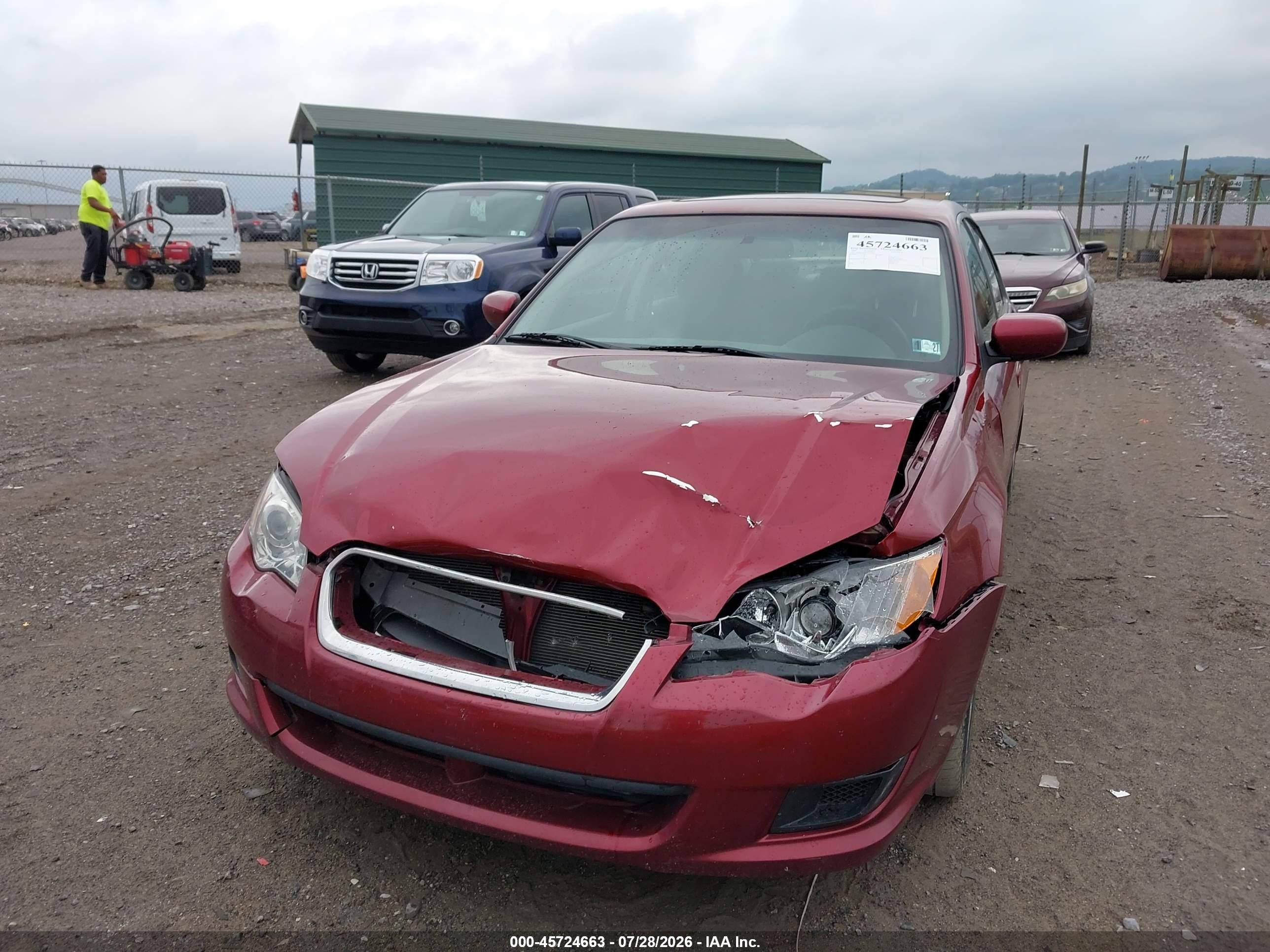 2009 Subaru Legacy 2.5i Red vin: 4S3BL616097212245
