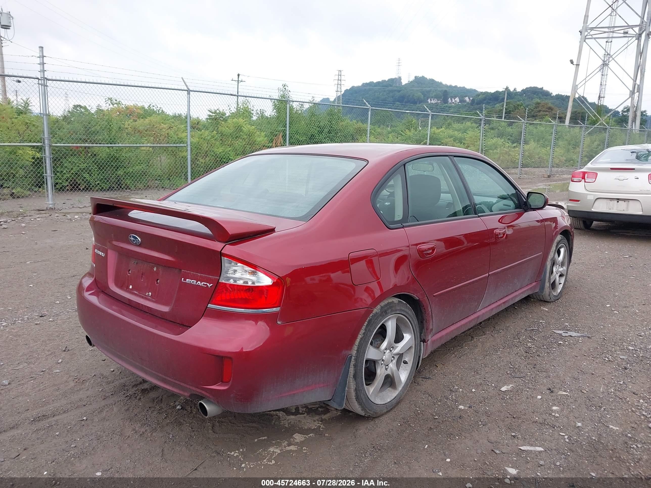 2009 Subaru Legacy 2.5i Red vin: 4S3BL616097212245