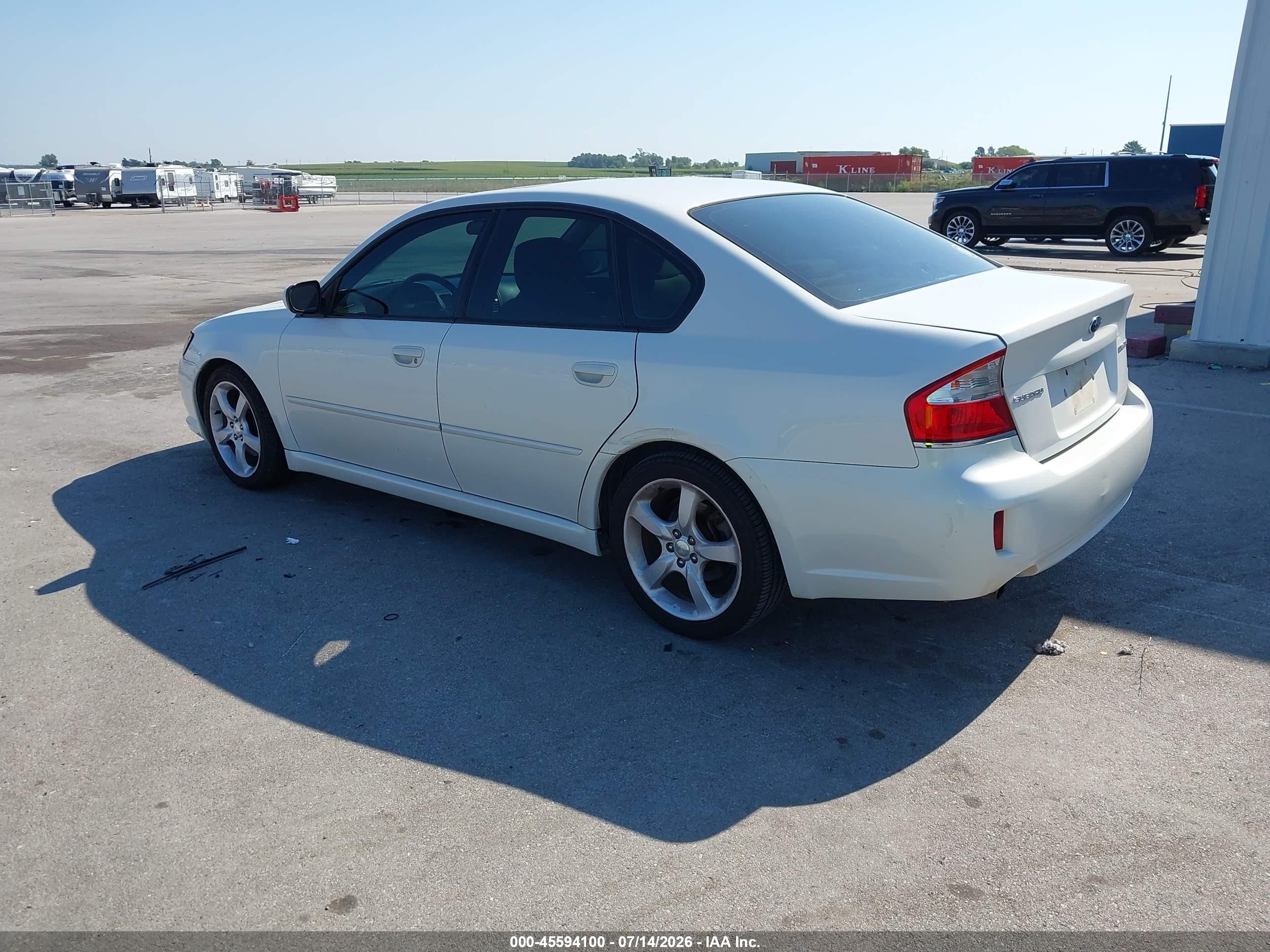 2009 Subaru Legacy 2.5i White vin: 4S3BL616097227165